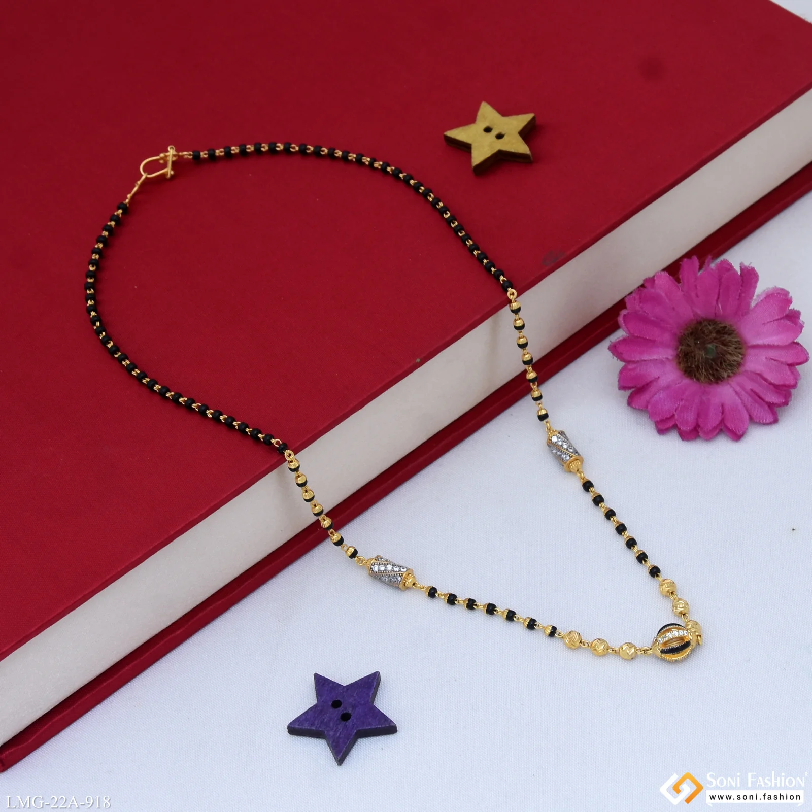 1 Gram Gold Plated Designer Mangalsutra for Women - Style A918 - Image 4
