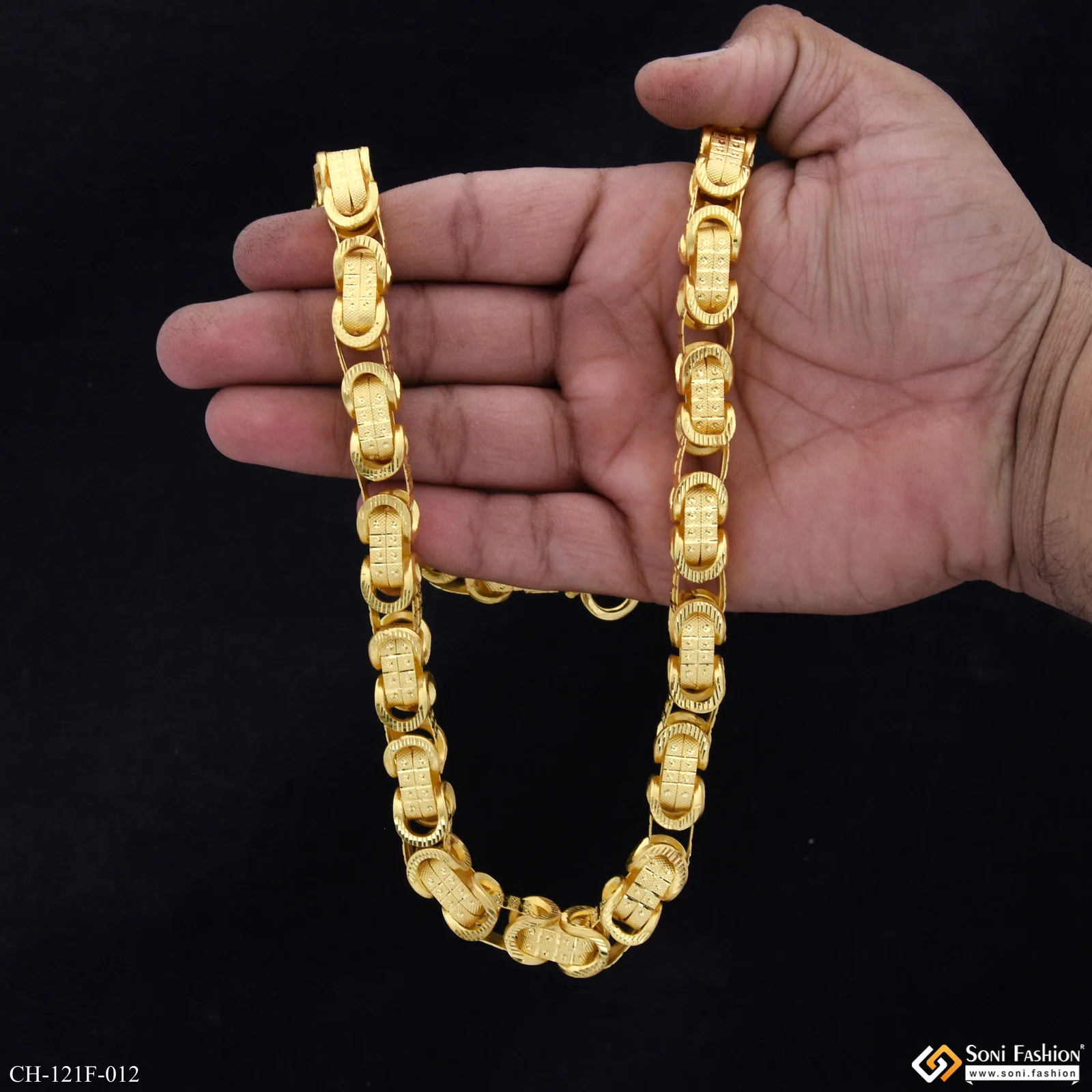 1 Gram Gold Plated Excellent Design Kohli Pokal Chain for Men - Style E012 - Image 2