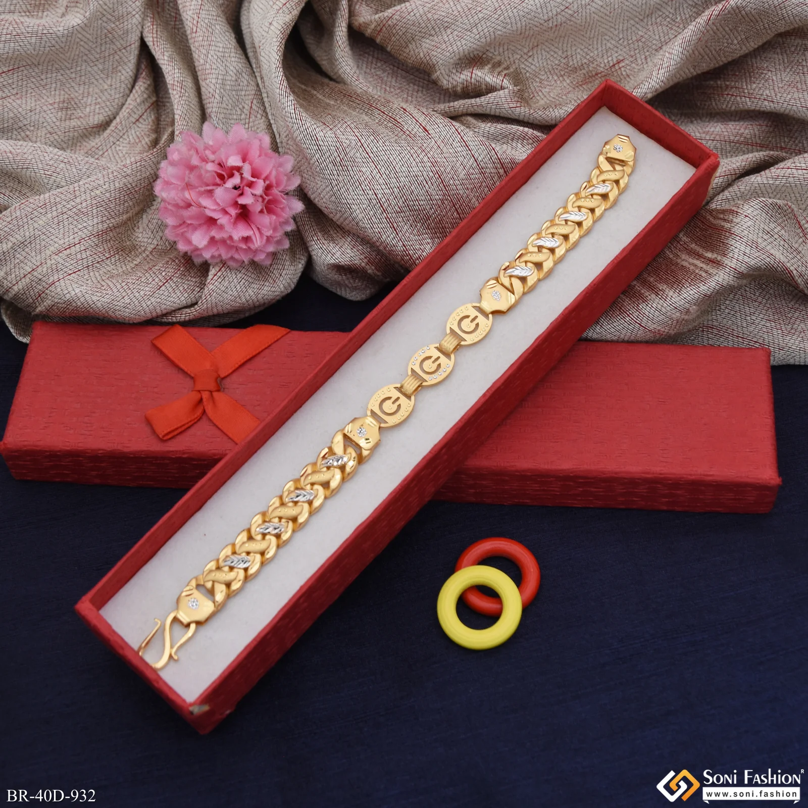 1 Gram Gold Plated Excellent Design Pokal Bracelet for Men - Style D932 - Image 4