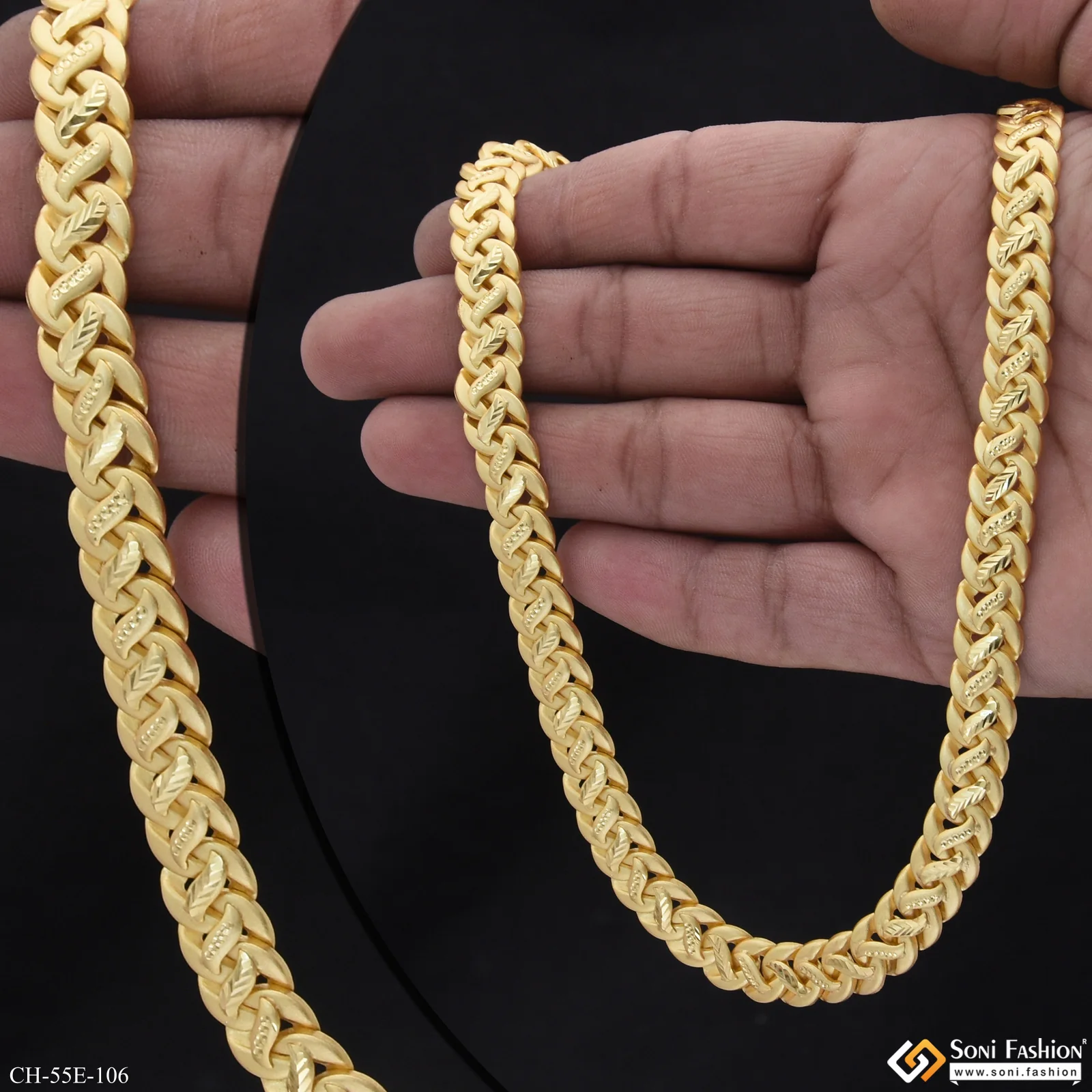 1 Gram Gold Plated Excellent Design Pokal Chain for Men - Style E106 - Image 2