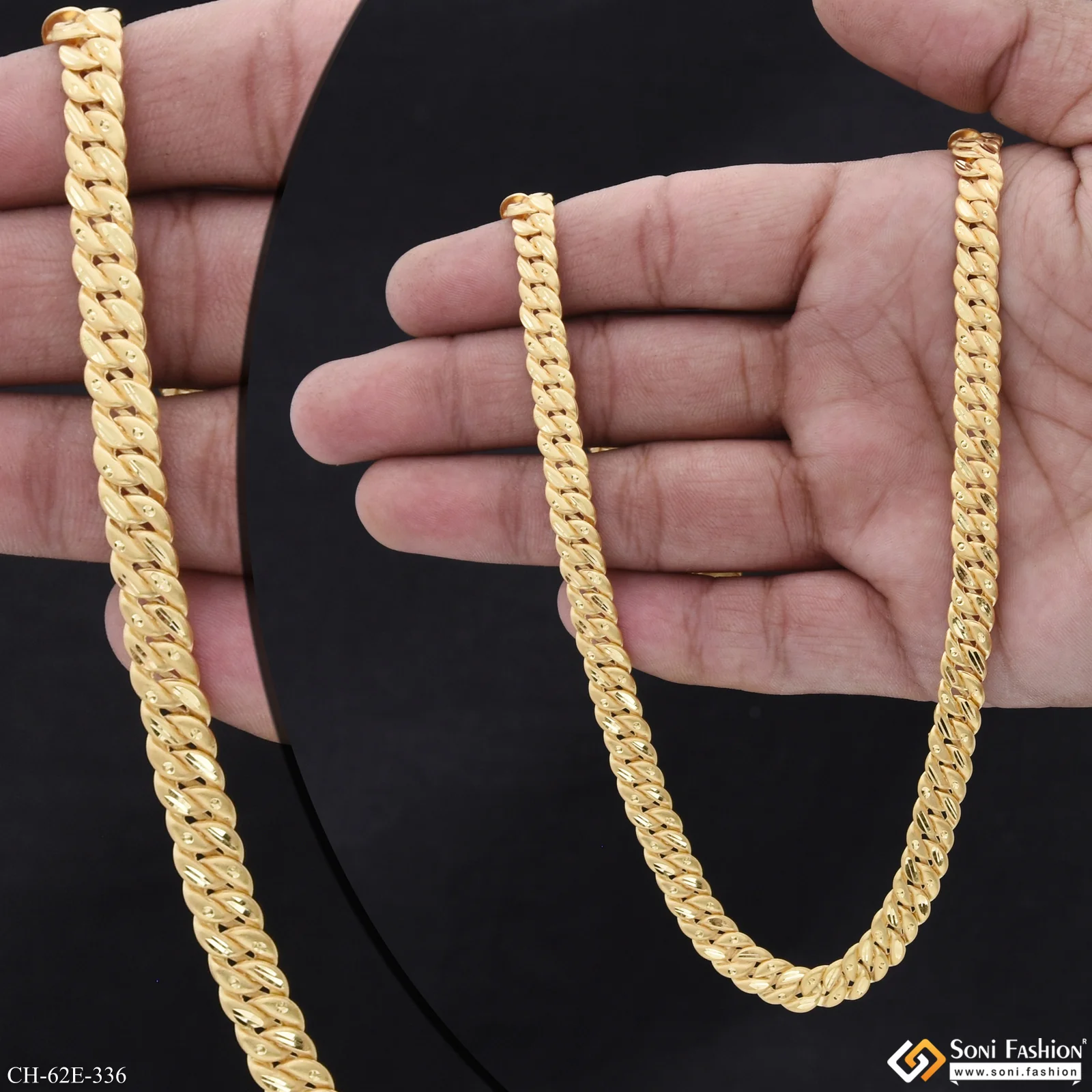 1 Gram Gold Plated Excellent Design Pokal Chain for Men - Style E336 - Image 2