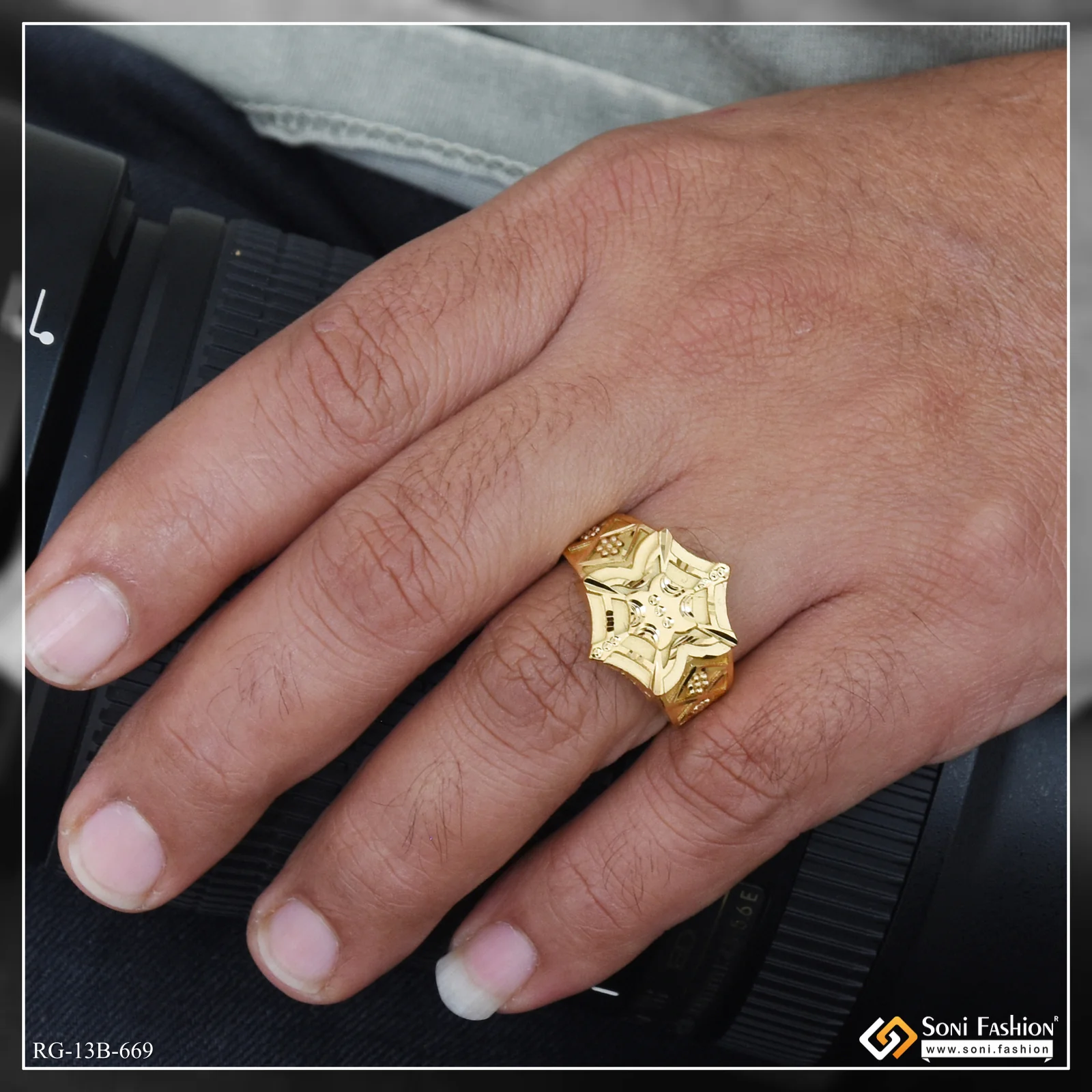 1 Gram Gold Plated Excellent Design Ring for Men - Style B669 - Image 3