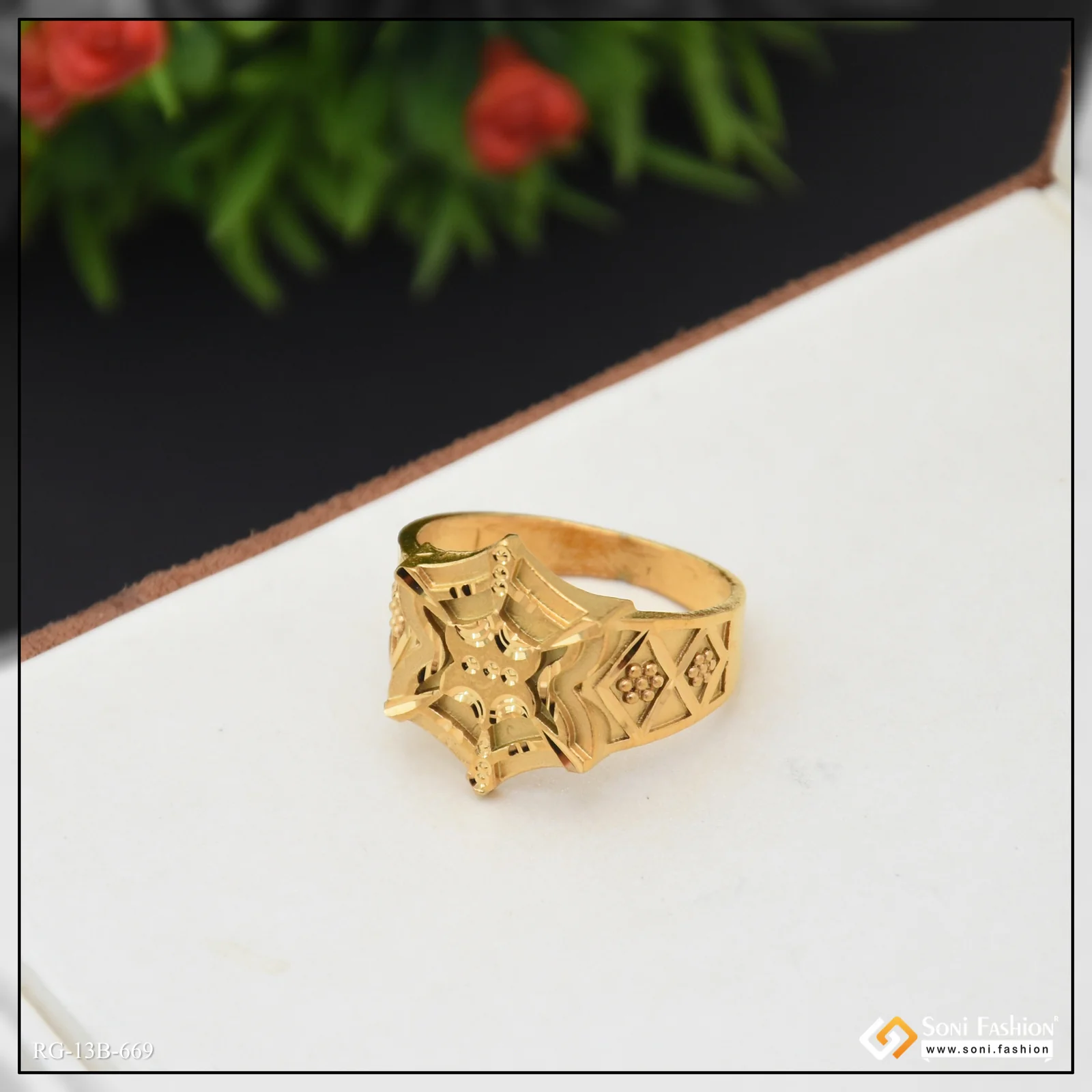 1 Gram Gold Plated Excellent Design Ring for Men - Style B669 - Image 5