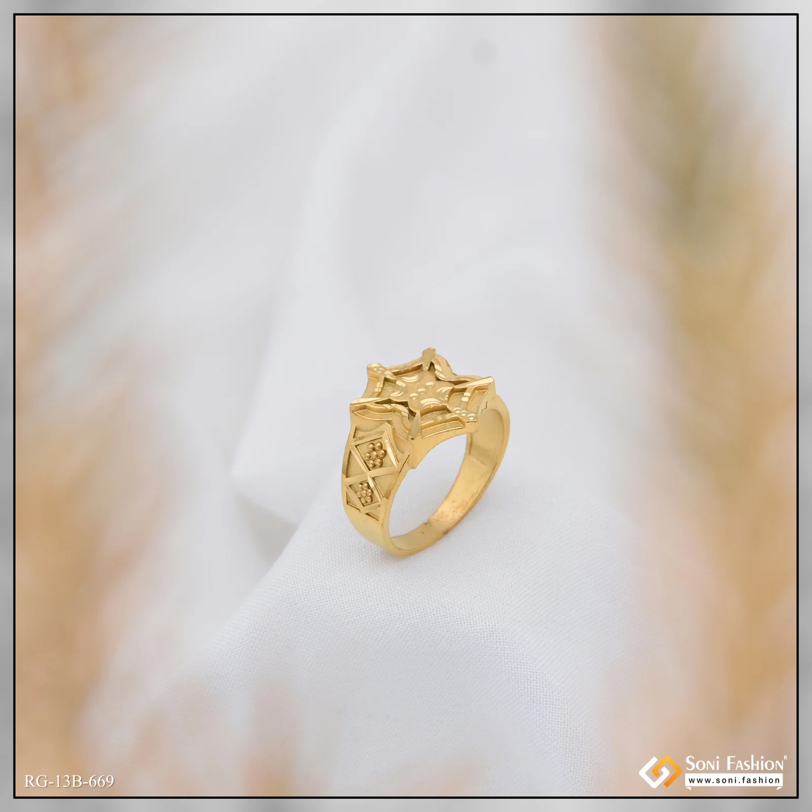 1 Gram Gold Plated Excellent Design Ring for Men - Style B669 - Image 6