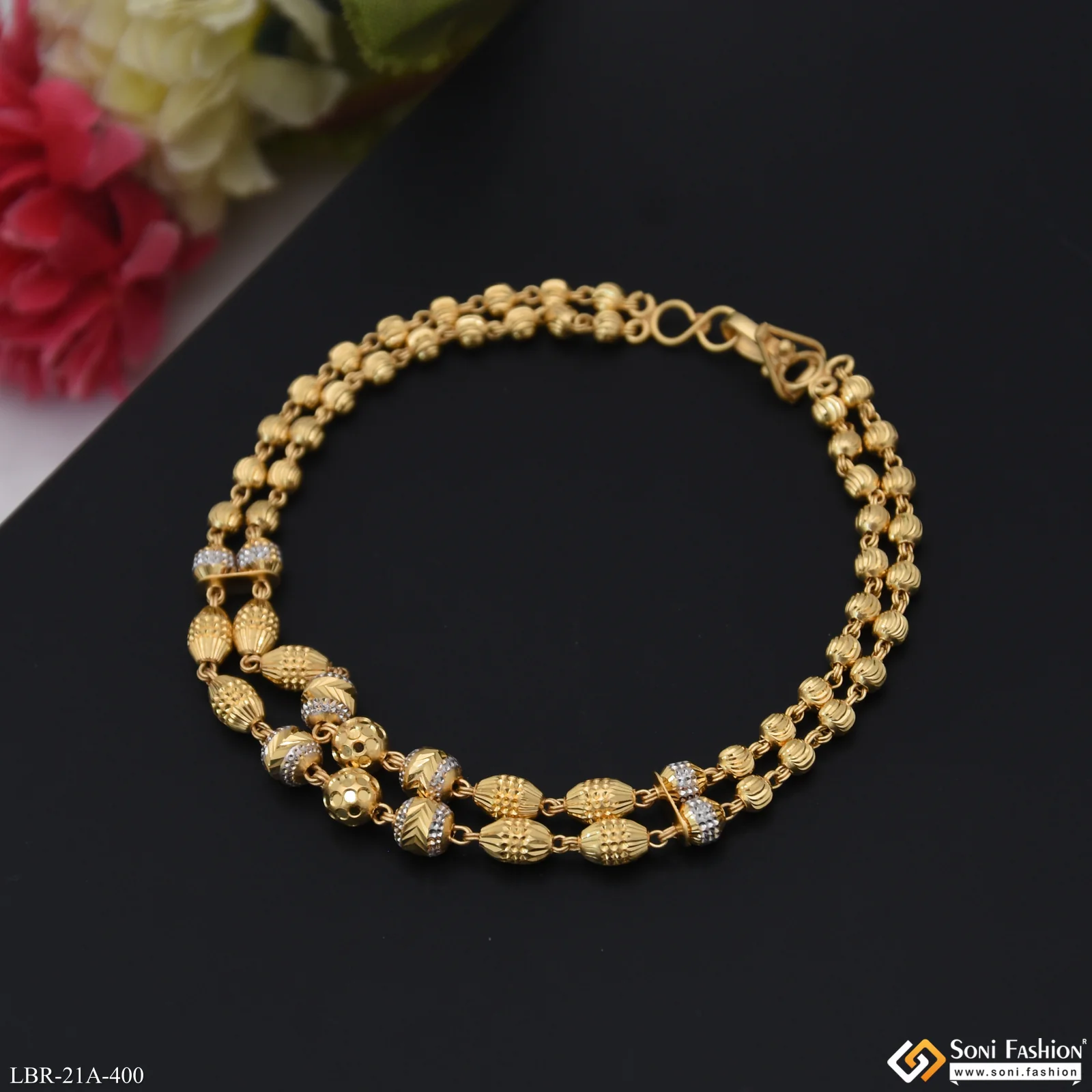 1 Gram Gold Plated Exclusive Design Bracelet for Ladies - Style A400