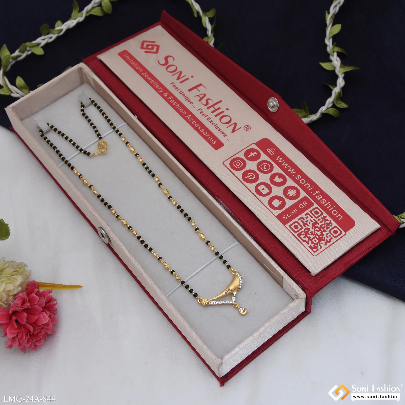 1 Gram Gold Plated Exclusive Design Mangalsutra for Women - Style A844 - Image 3