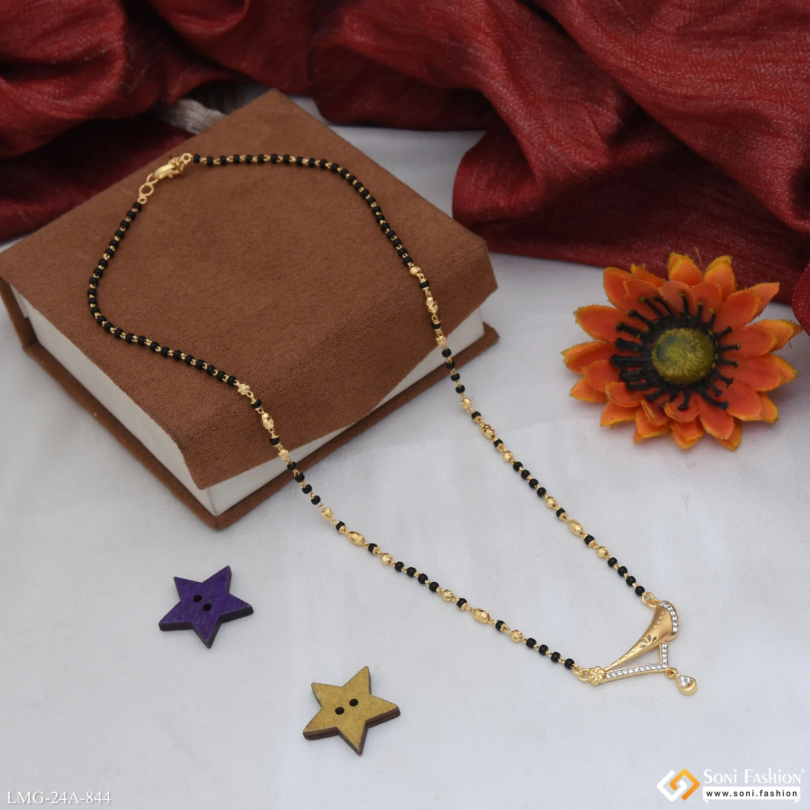 1 Gram Gold Plated Exclusive Design Mangalsutra for Women - Style A844 - Image 5