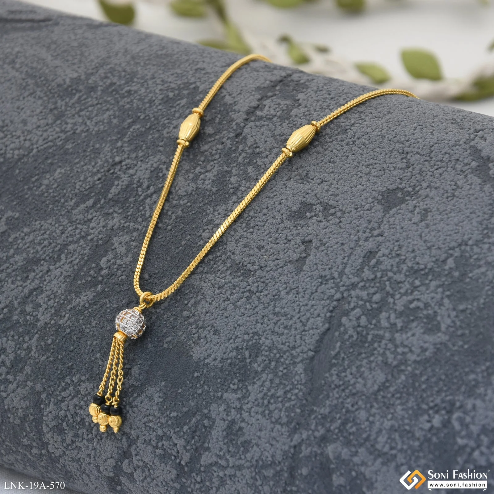 1 Gram Gold Plated Exclusive Design Necklace for Ladies - Style A570 - Image 4