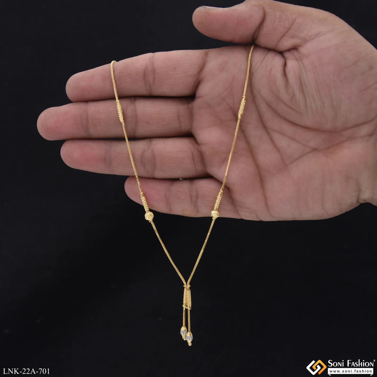 1 Gram Gold Plated Exclusive Design Necklace for Ladies - Style A701 - Image 2