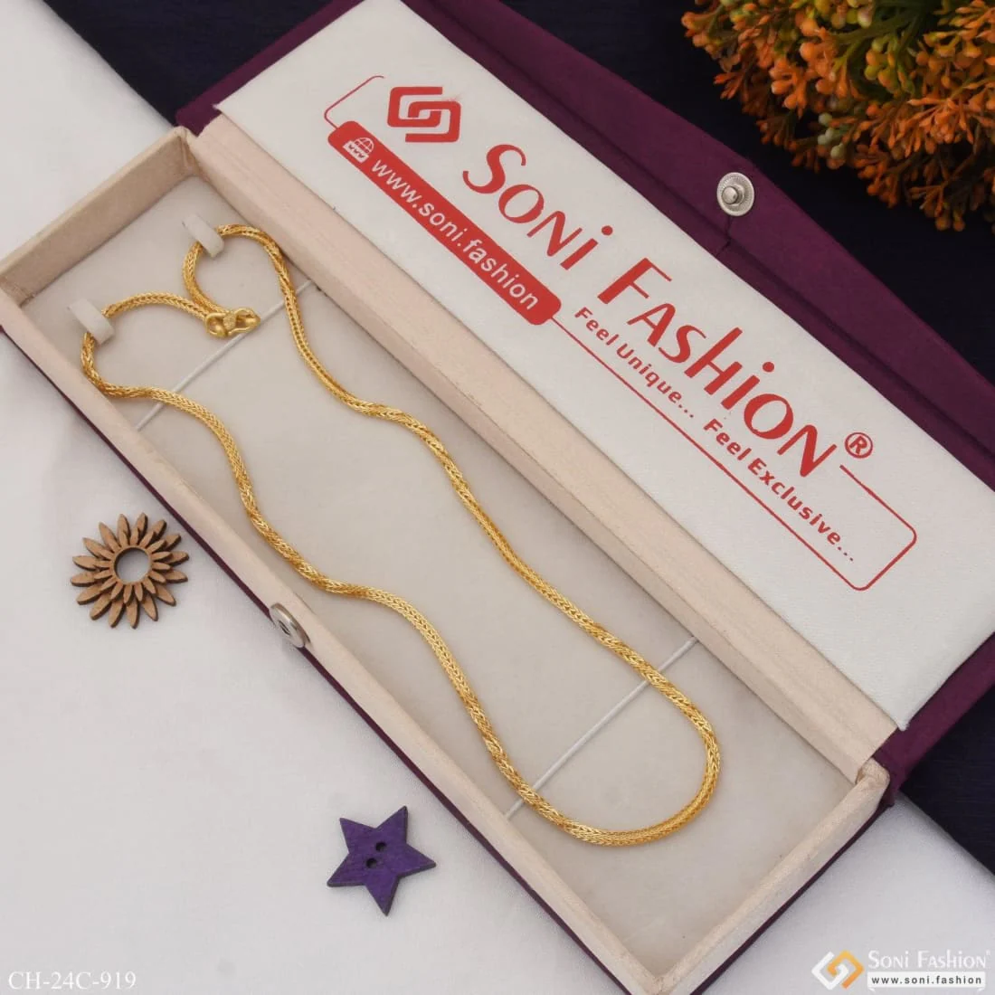 1 Gram Gold Plated Expensive-looking Design High-quality Chain For Men - Style C919 - Image 4