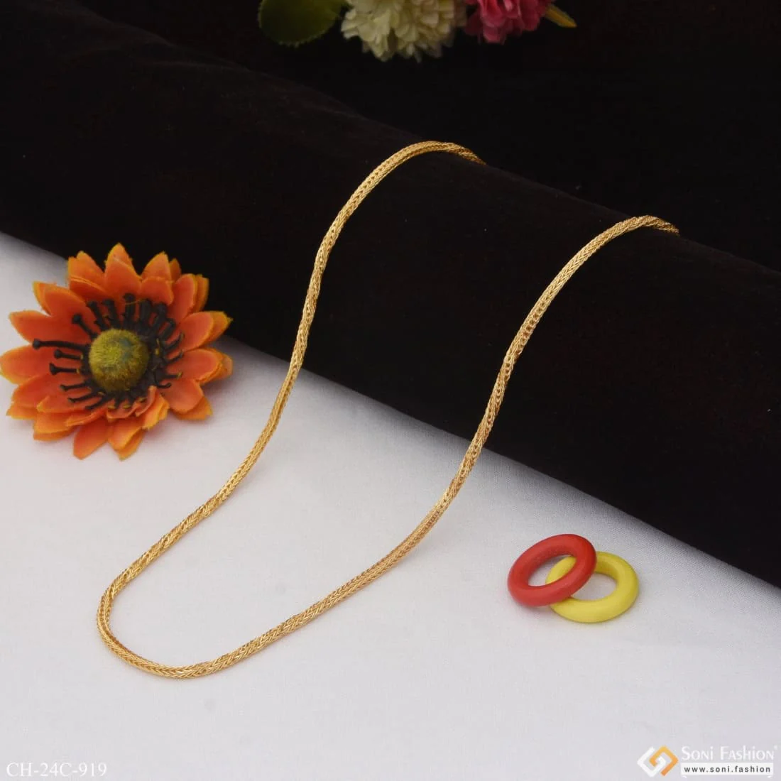 1 Gram Gold Plated Expensive-looking Design High-quality Chain For Men - Style C919 - Image 5