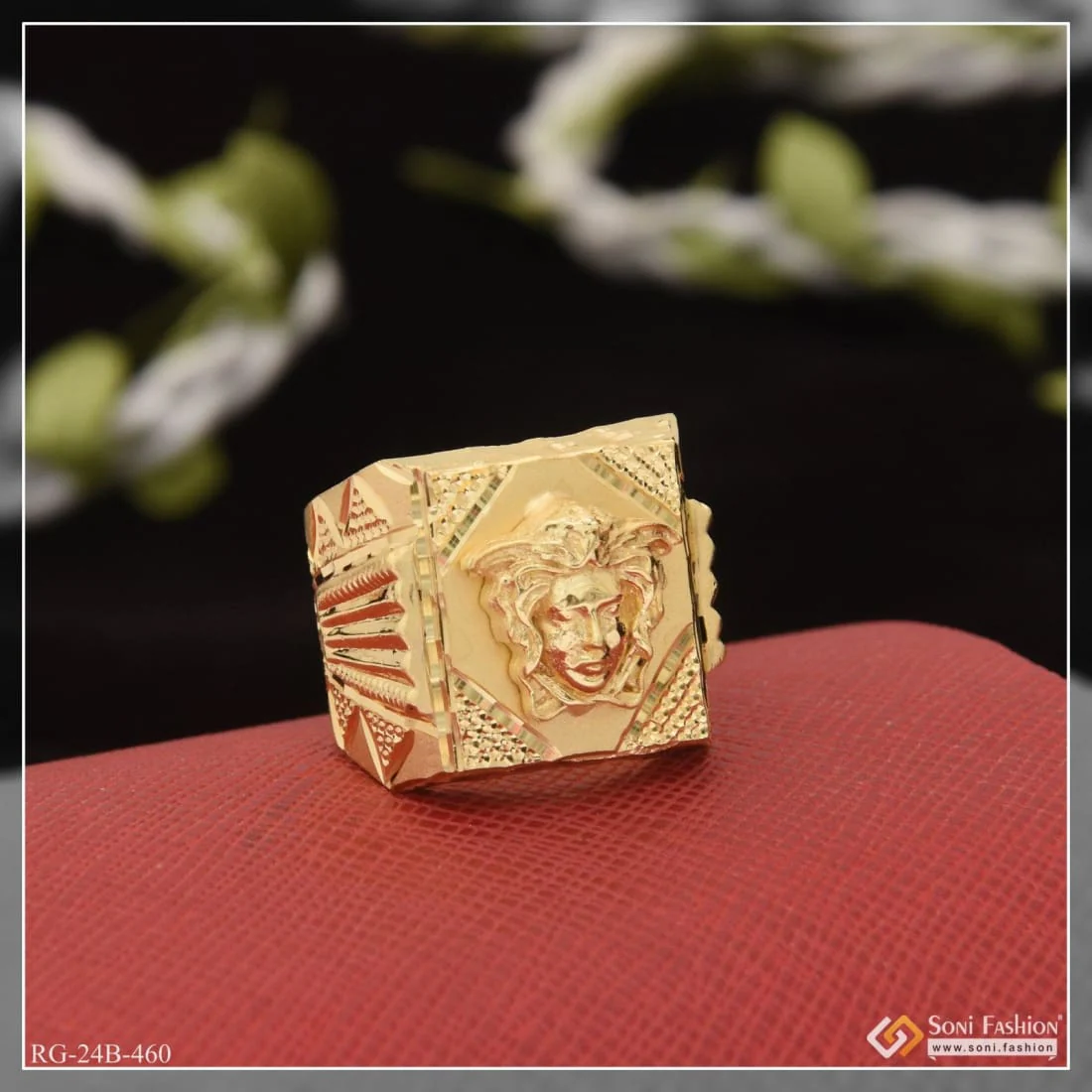 1 Gram Gold Plated Expensive-Looking Design High-Quality Ring for Men - Style B460 - Image 2