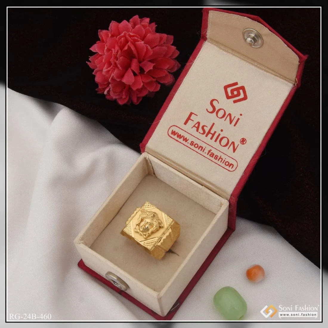 1 Gram Gold Plated Expensive-Looking Design High-Quality Ring for Men - Style B460 - Image 5