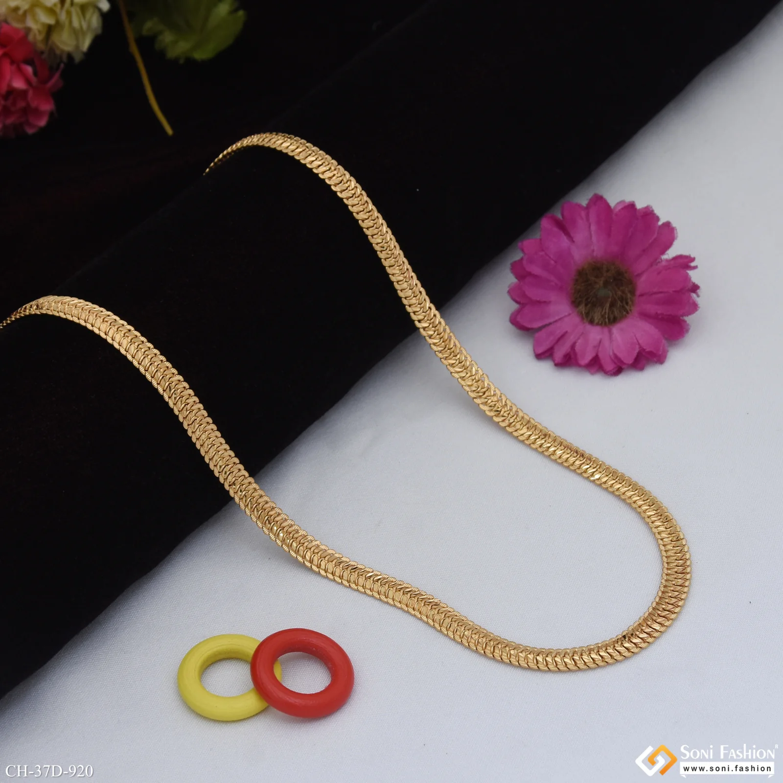 1 Gram Gold Plated Extraordinary Design Chain for Men - Style D920 - Image 5