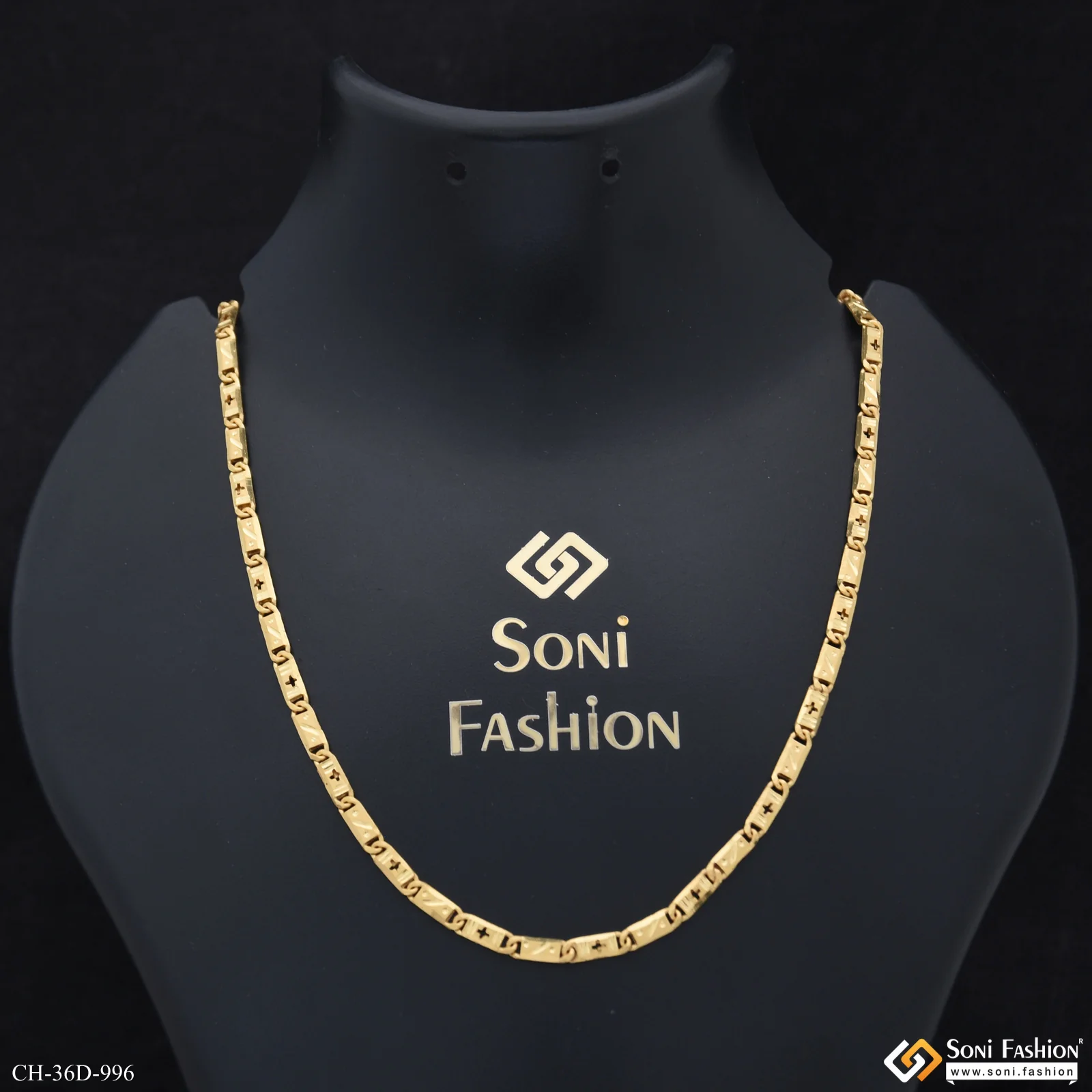 1 Gram Gold Plated Extraordinary Design Nawabi Chain for Men - Style D996 - Image 2