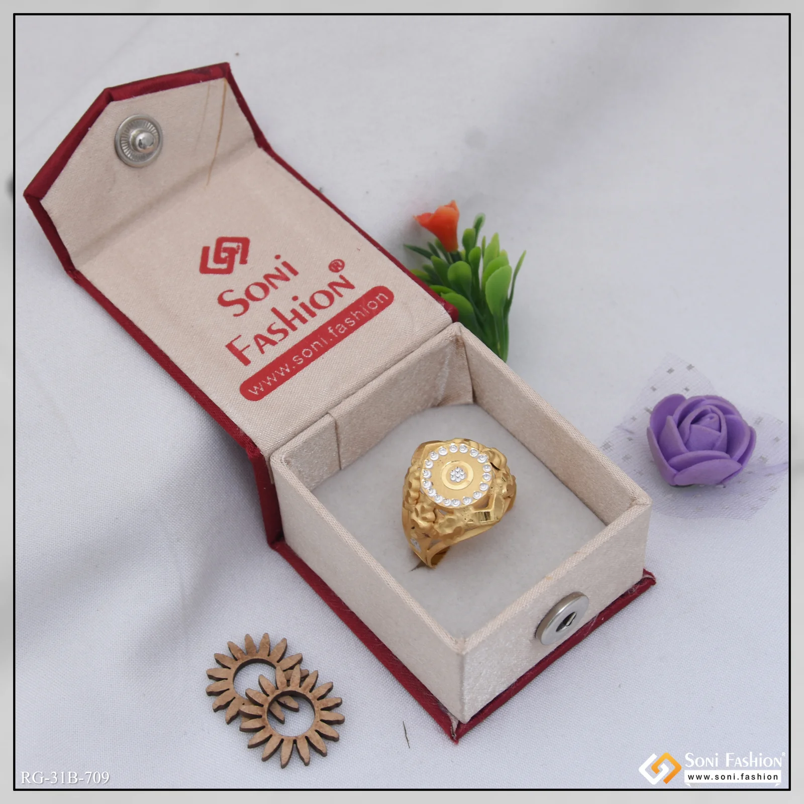 1 Gram Gold Plated Extraordinary Design Ring for Men - Style B709 - Image 2