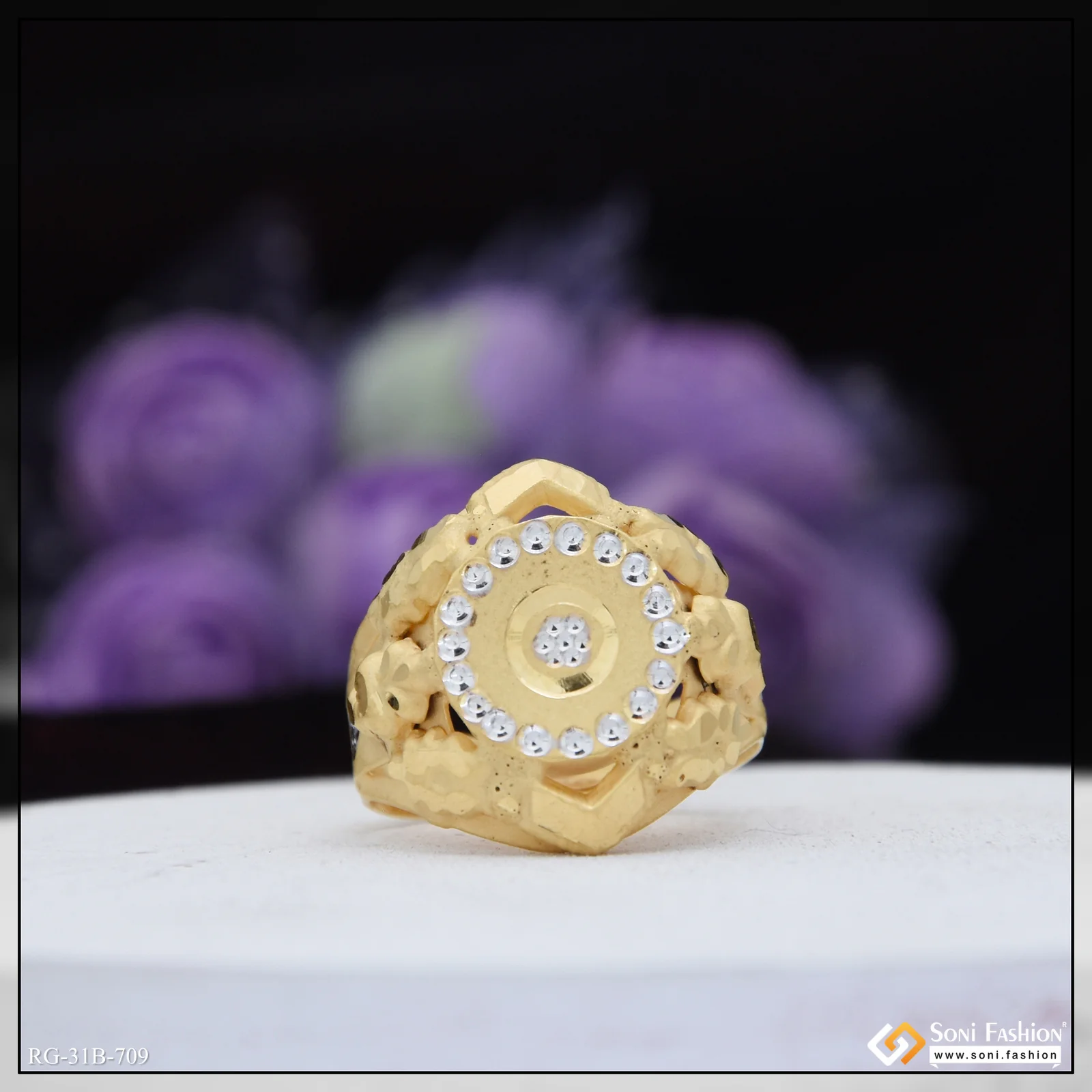 1 Gram Gold Plated Extraordinary Design Ring for Men - Style B709 - Image 4