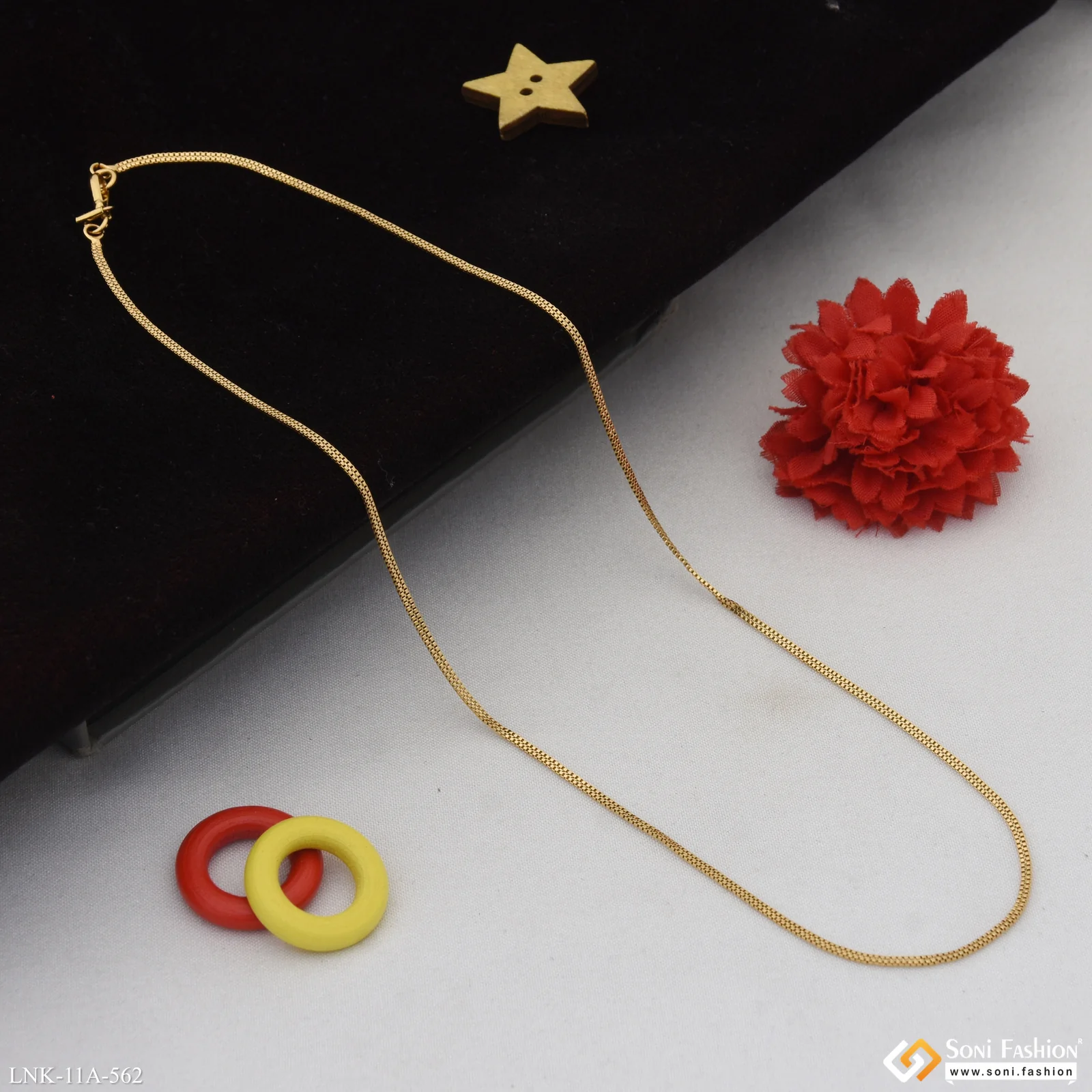 1 Gram Gold Plated Eye-Catching Design Chain for Ladies - Style A562 - Image 5