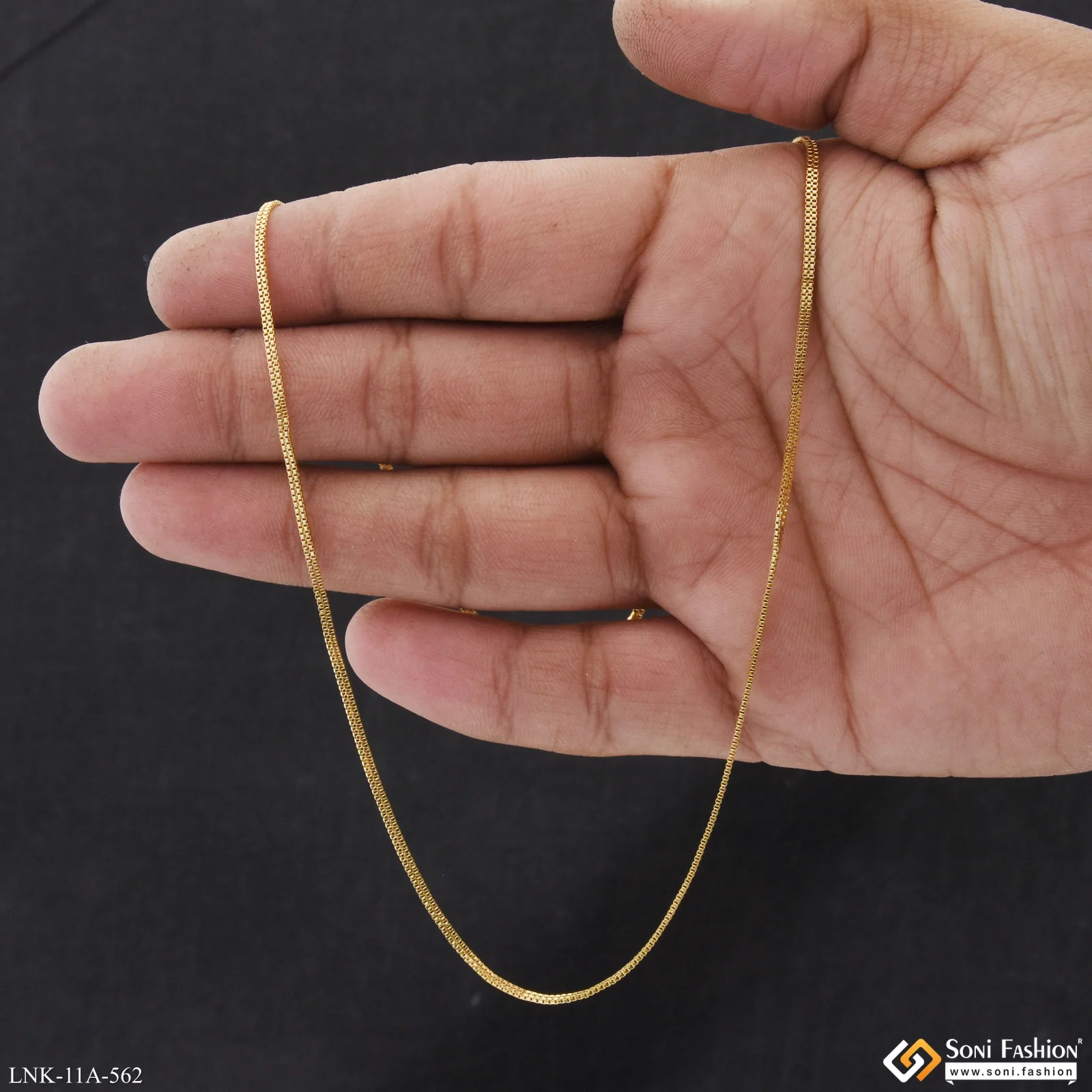 1 Gram Gold Plated Eye-Catching Design Chain for Ladies - Style A562 - Image 7