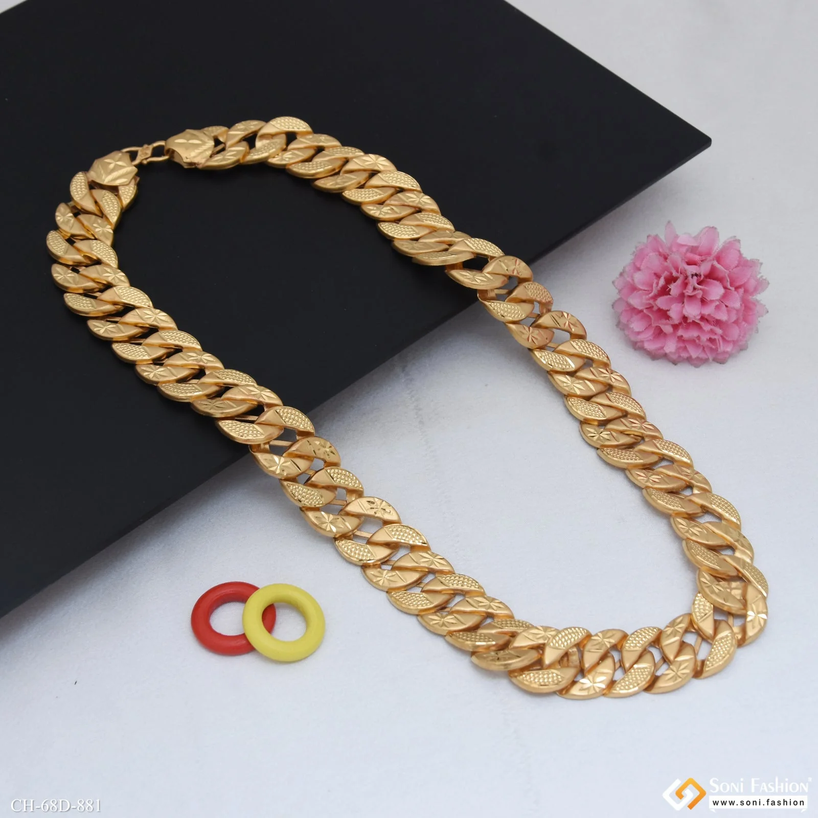 1 Gram Gold Plated Fabulous Design Pokal Chain for Men - Style D881 - Image 5