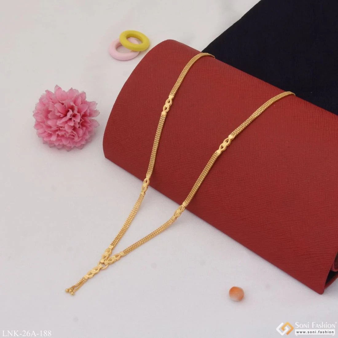 1 Gram Gold Plated Fashion-Forward Gorgeous Design Chain for Ladies - Style A188 - Image 4