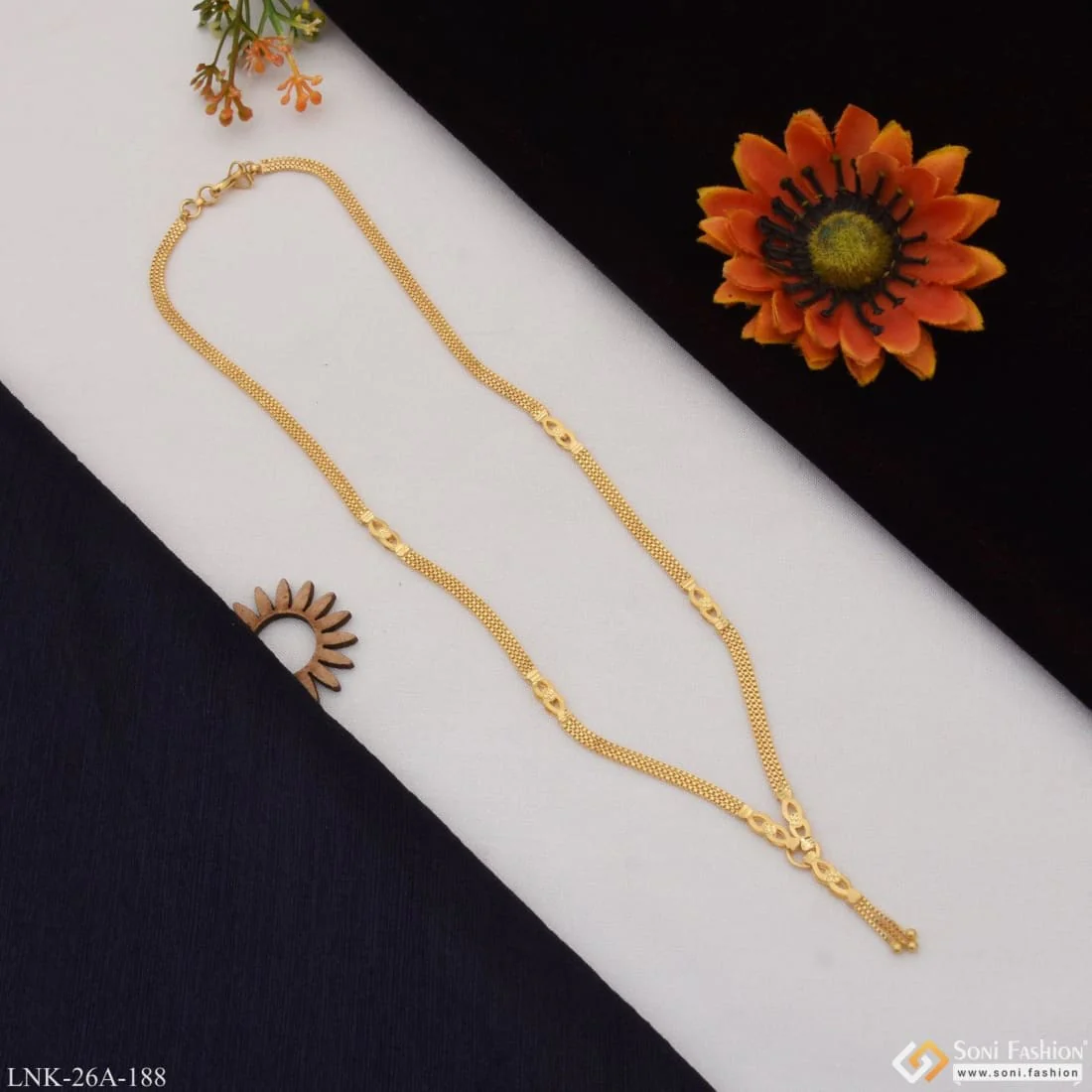 1 Gram Gold Plated Fashion-Forward Gorgeous Design Chain for Ladies - Style A188 - Image 6