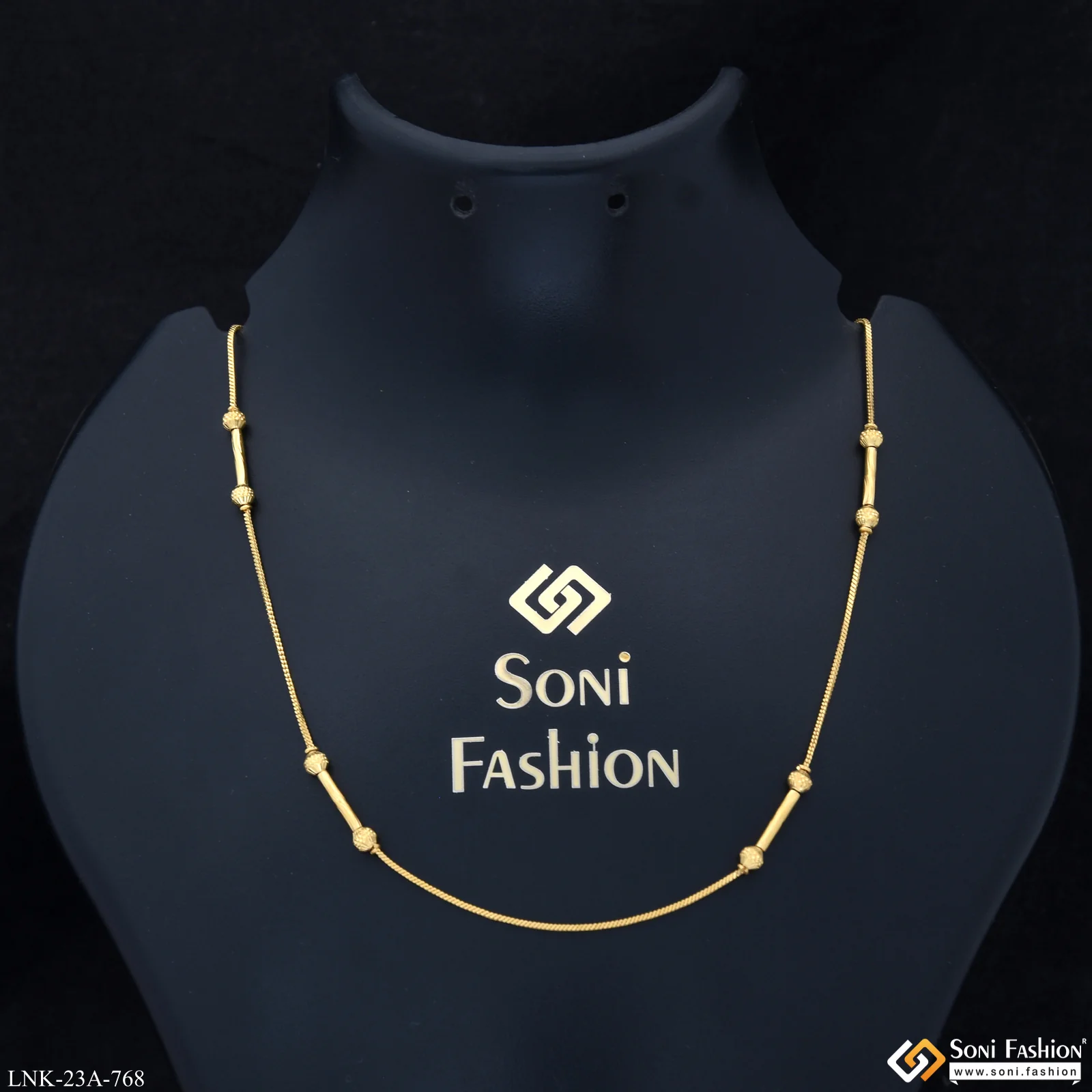 1 Gram Gold Plated Fashionable Chain for Ladies - Style A768