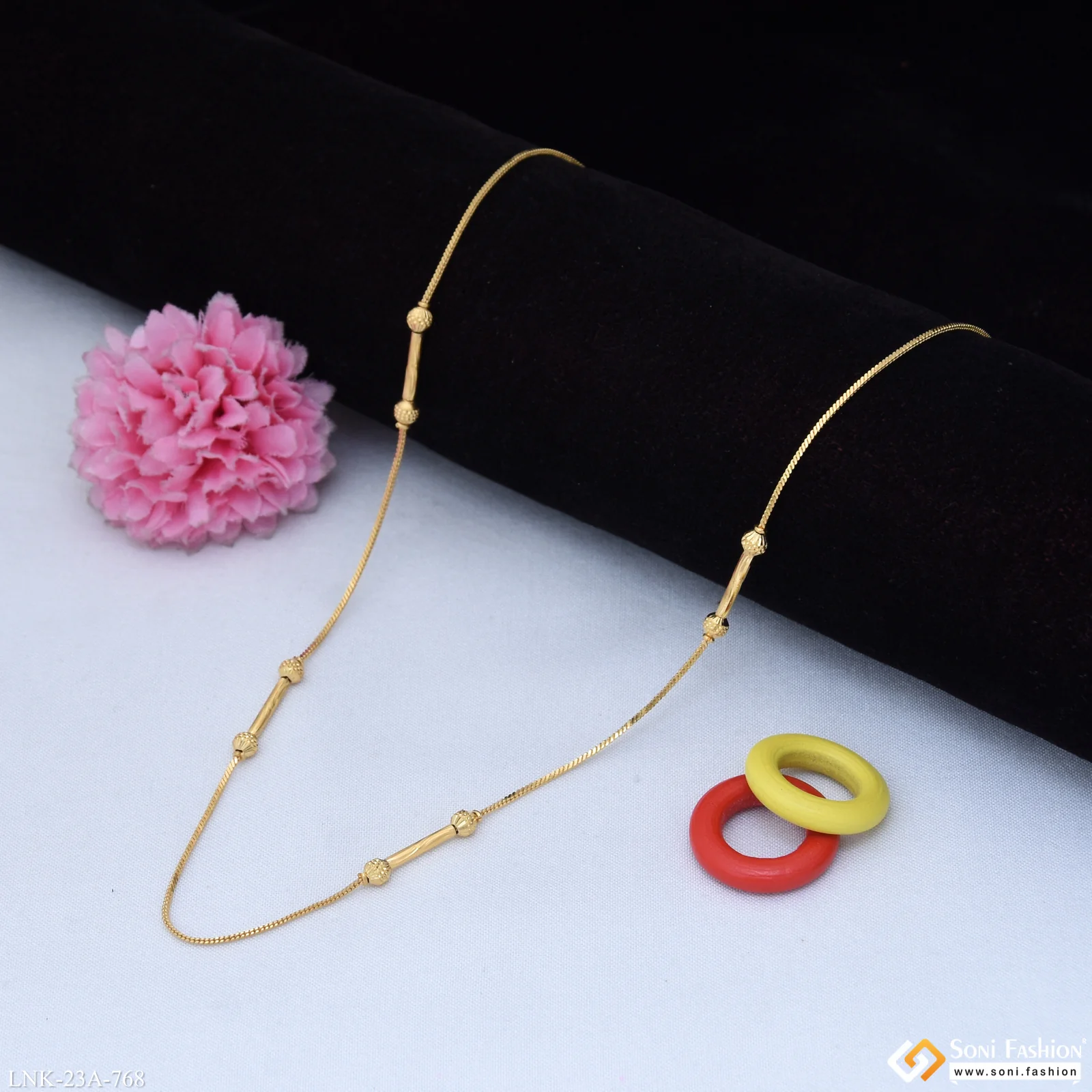 1 Gram Gold Plated Fashionable Chain for Ladies - Style A768 - Image 3