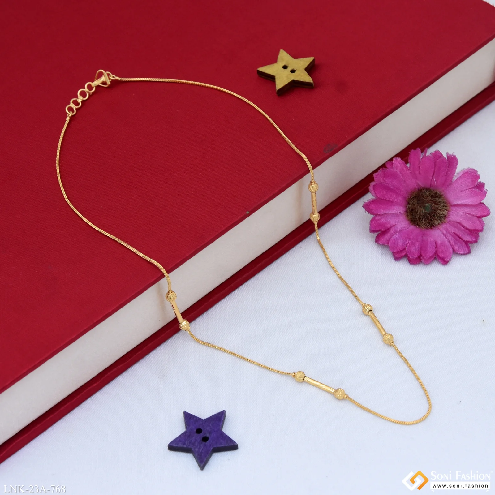 1 Gram Gold Plated Fashionable Chain for Ladies - Style A768 - Image 4
