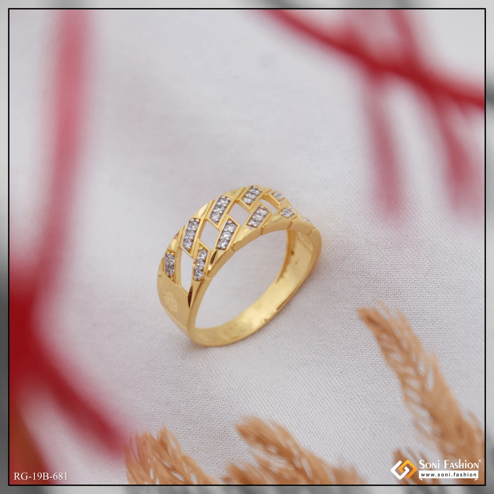 1 Gram Gold Plated Fashionable Design Ring for Men - Style B681 - Image 5