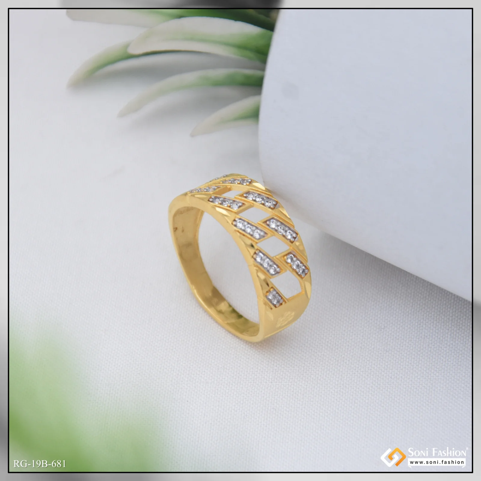 1 Gram Gold Plated Fashionable Design Ring for Men - Style B681 - Image 6