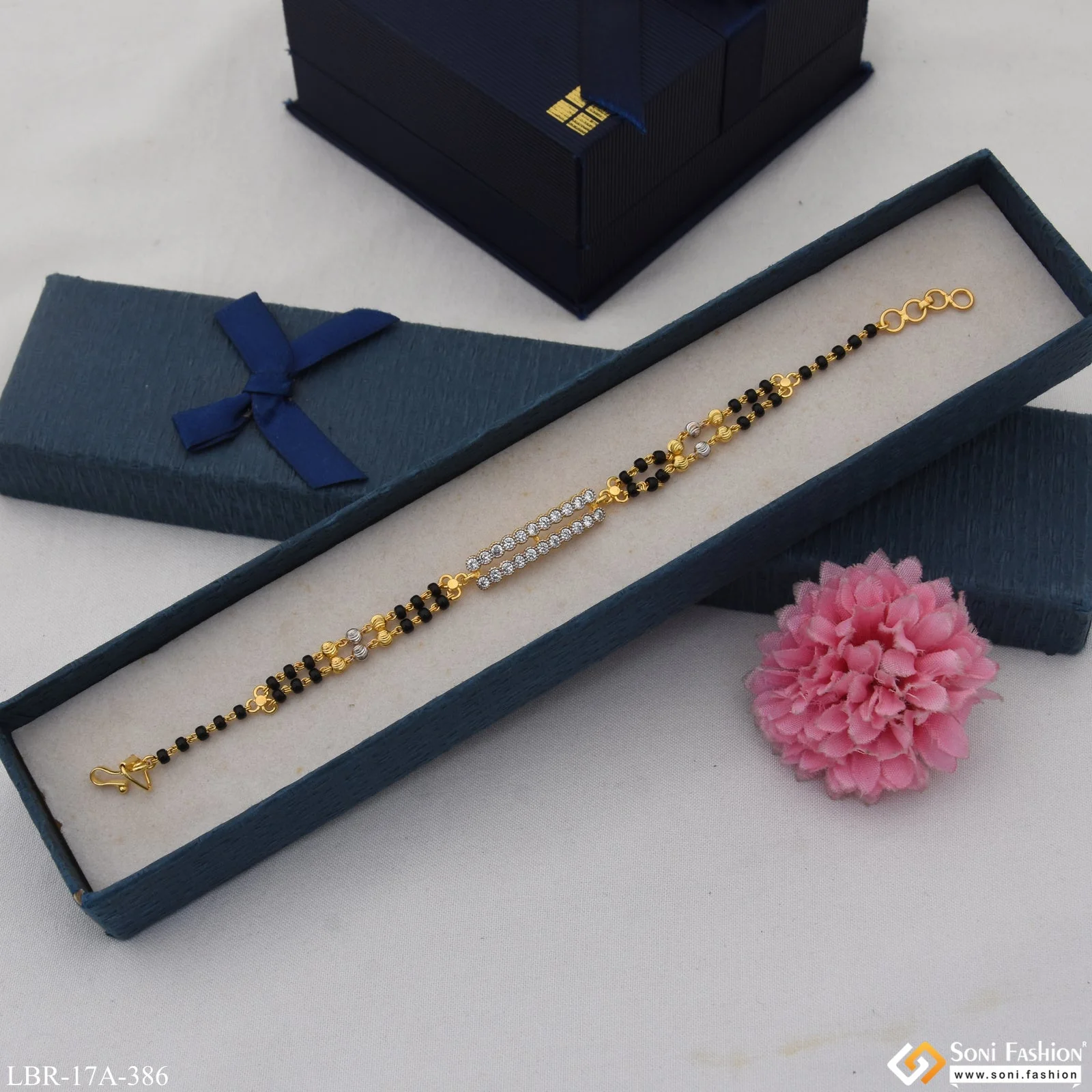 1 Gram Gold Plated Fashionable Mangalsutra Bracelet for Women - Style A386 - Image 5