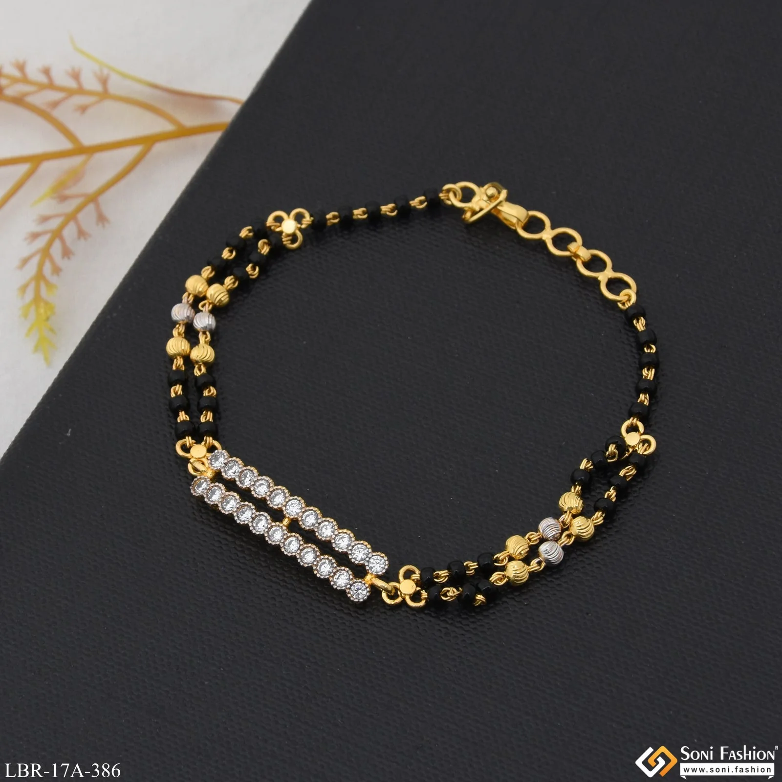 1 Gram Gold Plated Fashionable Mangalsutra Bracelet for Women - Style A386 - Image 6