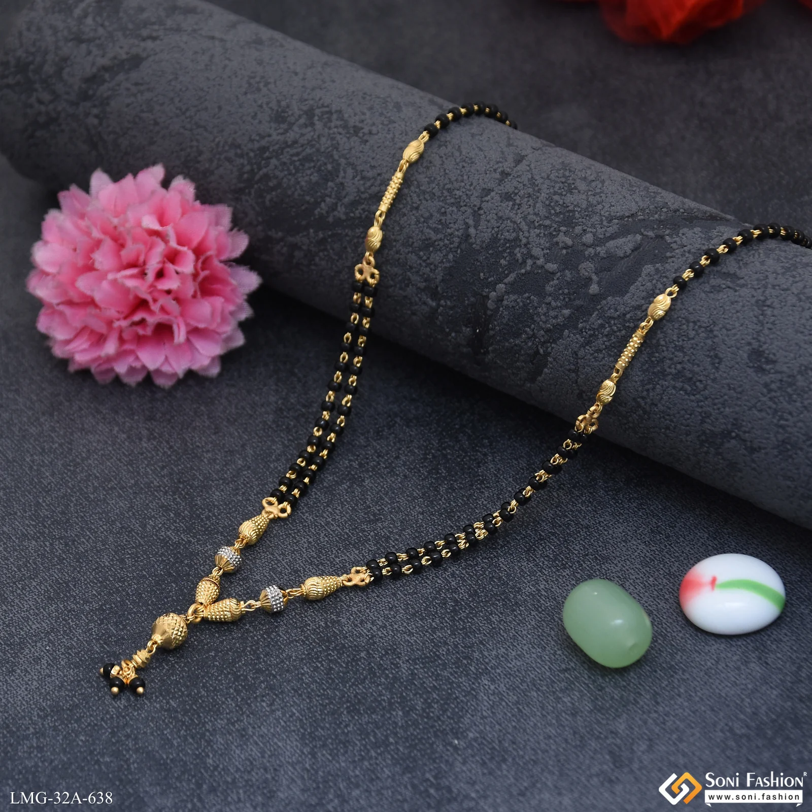 1 Gram Gold Plated Fashionable Mangalsutra for Women - Style A638 - Image 4