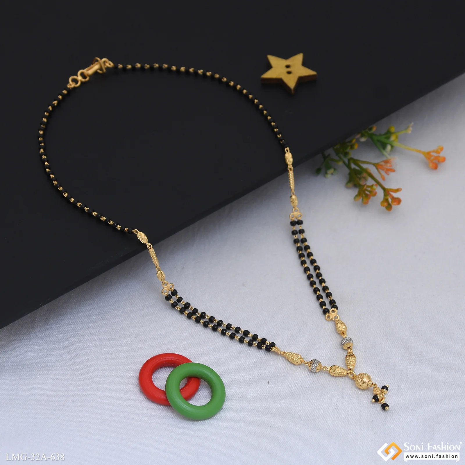 1 Gram Gold Plated Fashionable Mangalsutra for Women - Style A638 - Image 5