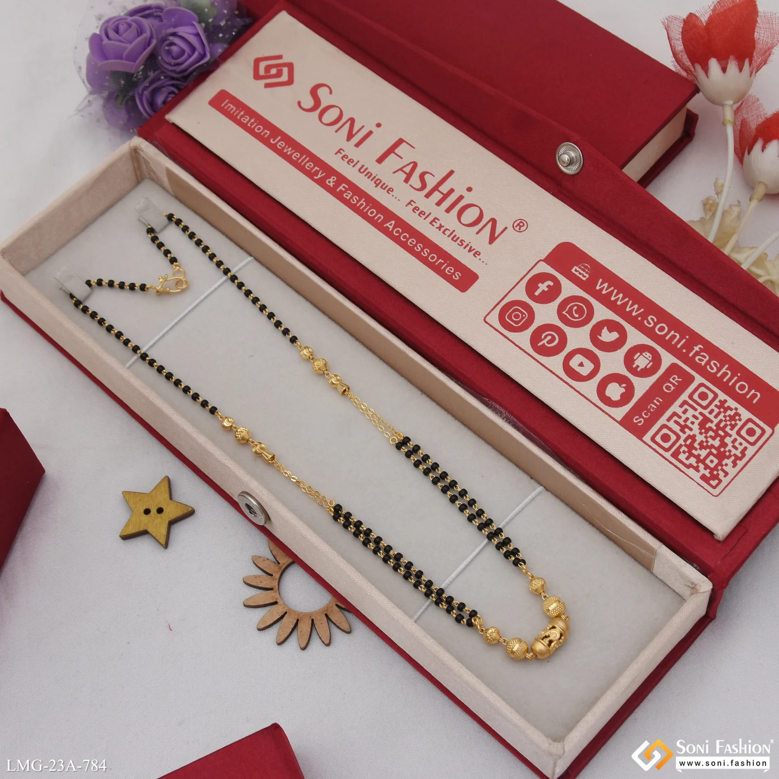 1 Gram Gold Plated Fashionable Mangalsutra for Women - Style A784 - Image 4