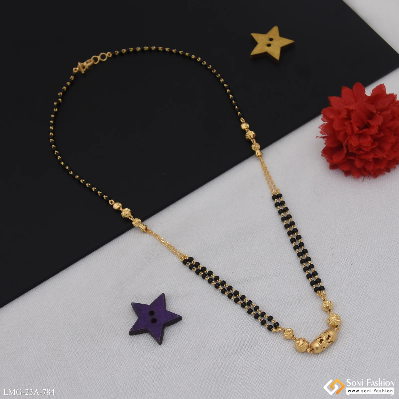 1 Gram Gold Plated Fashionable Mangalsutra for Women - Style A784 - Image 6