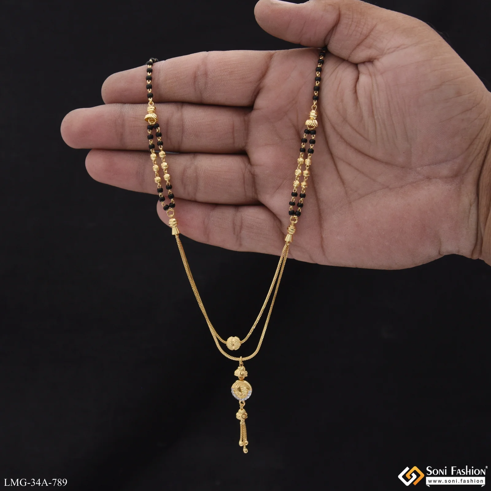 1 Gram Gold Plated Fashionable Mangalsutra for Women - Style A789 - Image 2