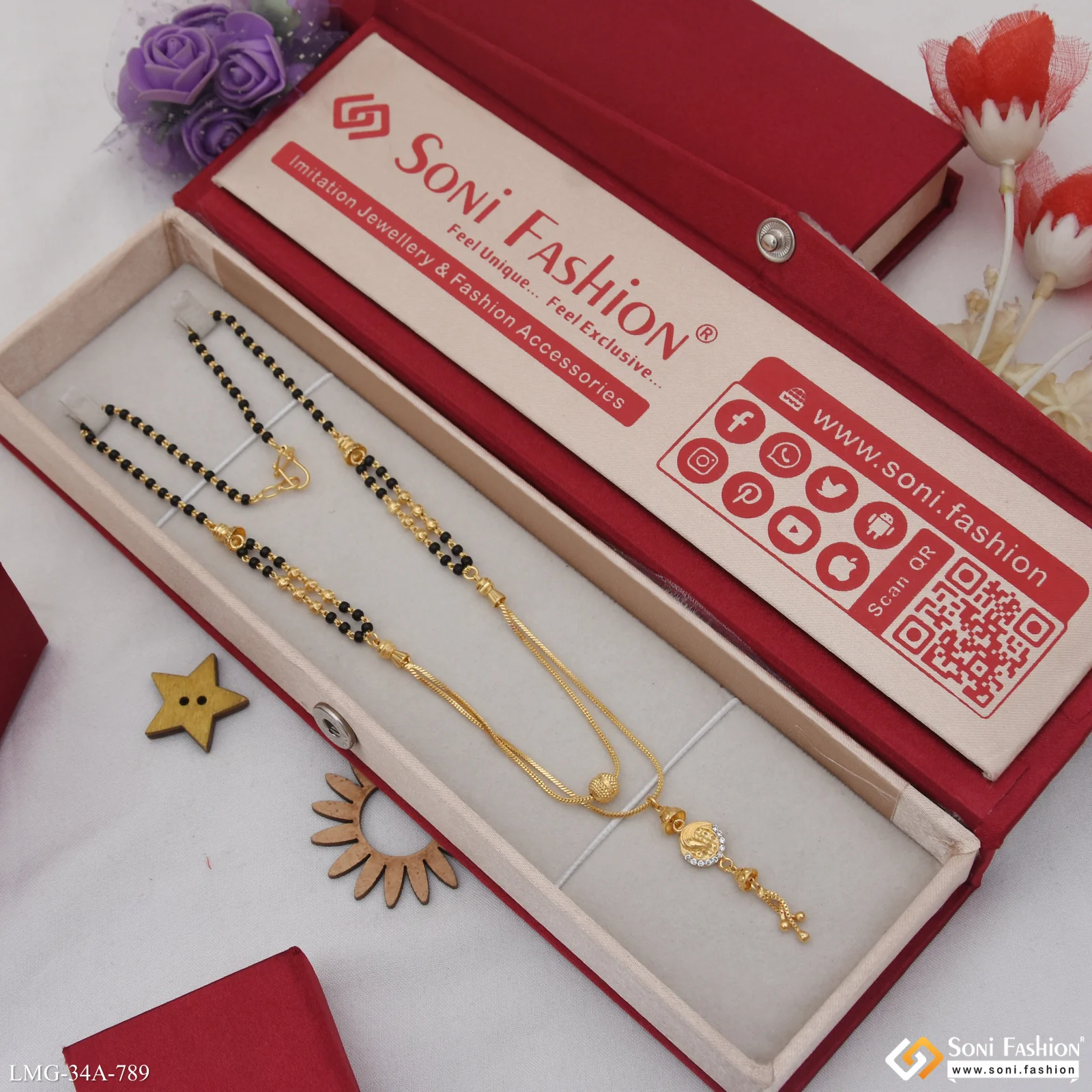 1 Gram Gold Plated Fashionable Mangalsutra for Women - Style A789 - Image 3
