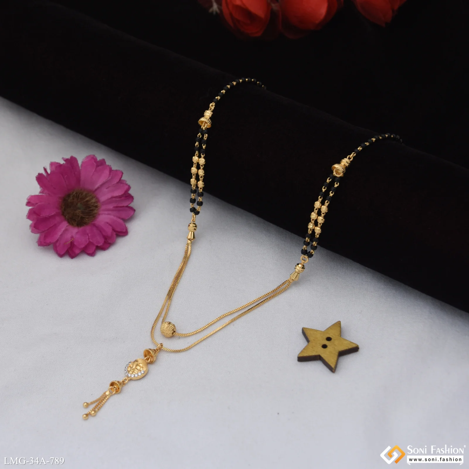 1 Gram Gold Plated Fashionable Mangalsutra for Women - Style A789 - Image 4