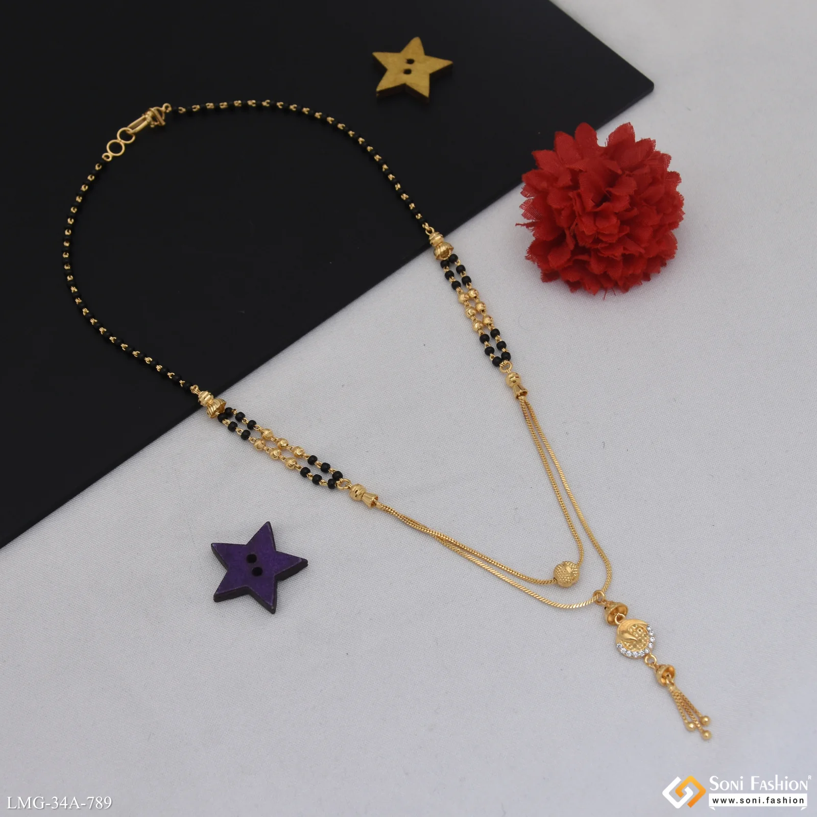 1 Gram Gold Plated Fashionable Mangalsutra for Women - Style A789 - Image 5