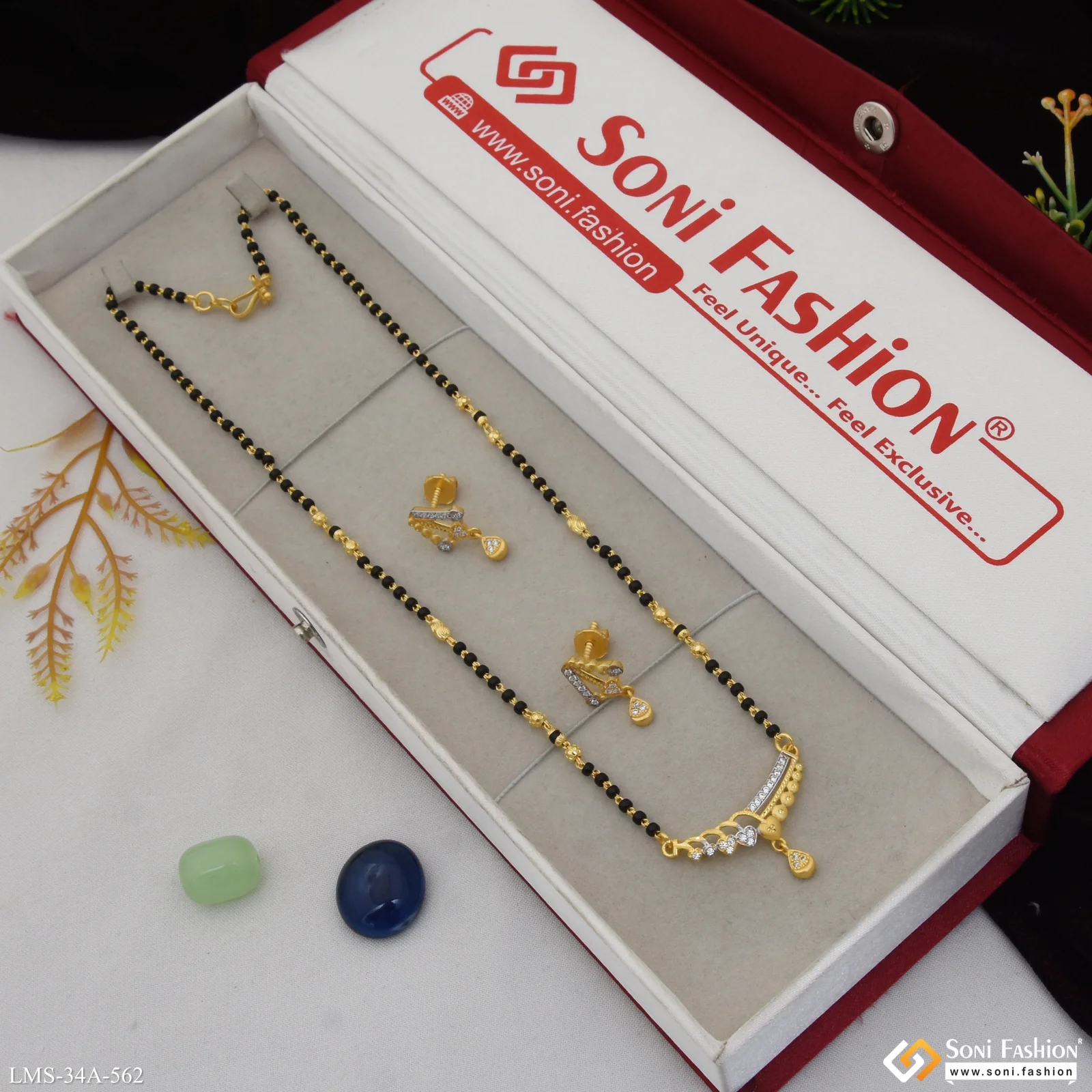 1 Gram Gold Plated Fashionable Mangalsutra Set for Women - Style A562 - Image 2