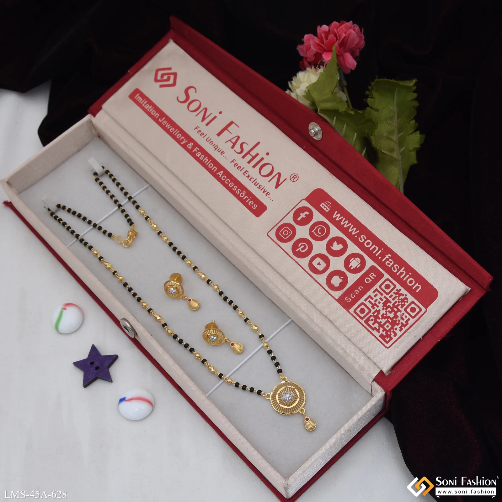 1 Gram Gold Plated Fashionable Mangalsutra Set for Women - Style A628 - Image 3