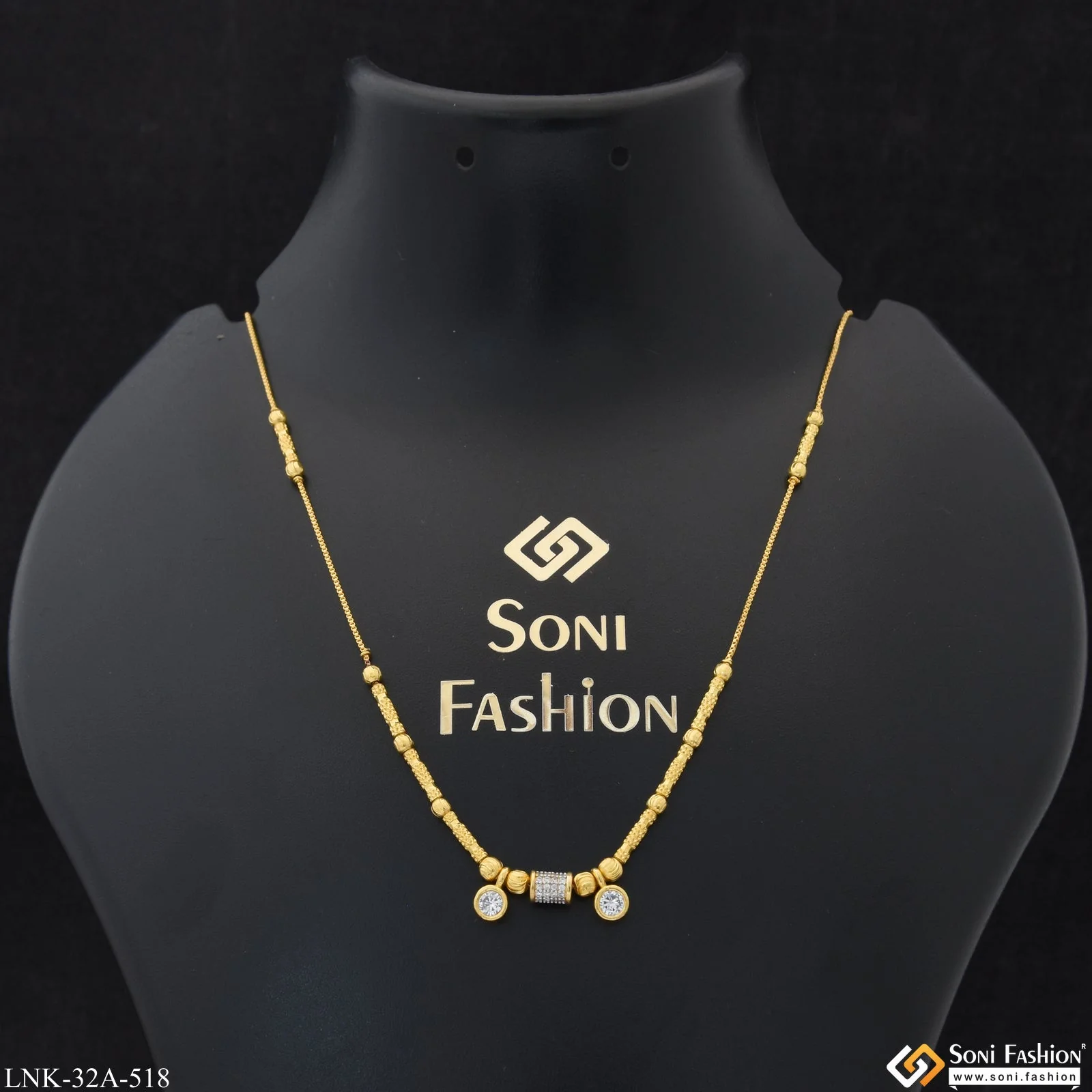 1 Gram Gold Plated Finely Detailed Necklace for Ladies - Style A518 - Image 5