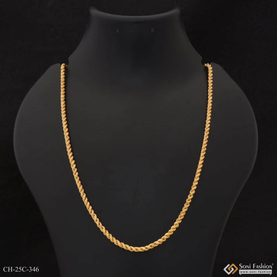 1 Gram Gold Plated Funky Design Cute Design Best Quality Chain for Men - Style C346 - Image 5