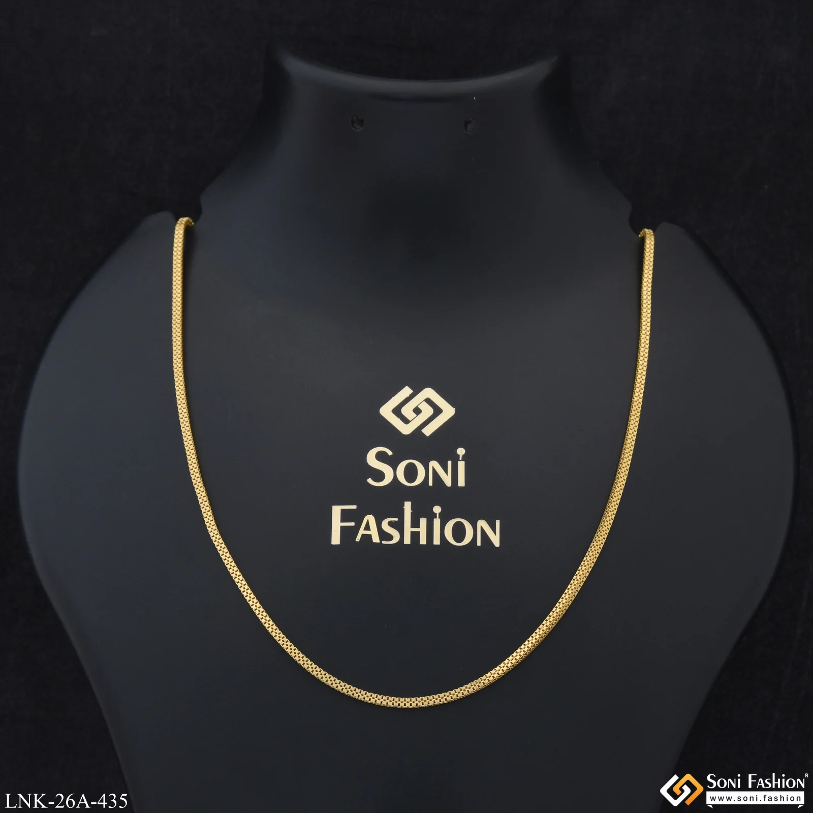 1 Gram Gold Plated Funky Design Glamorous Design Chain for Ladies - Style A435 - Image 2