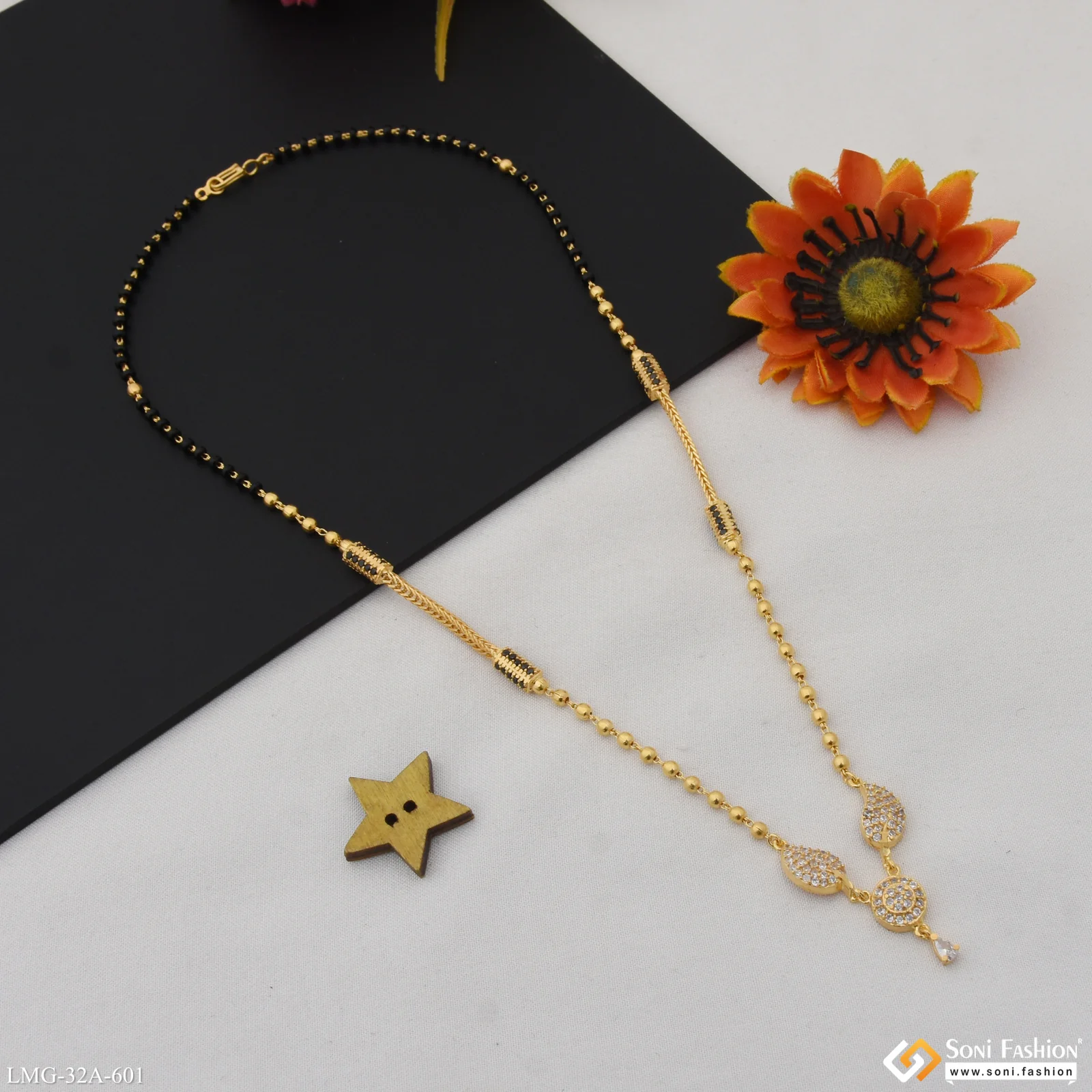 1 Gram Gold Plated Funky Design Mangalsutra for Women - Style A601 - Image 4