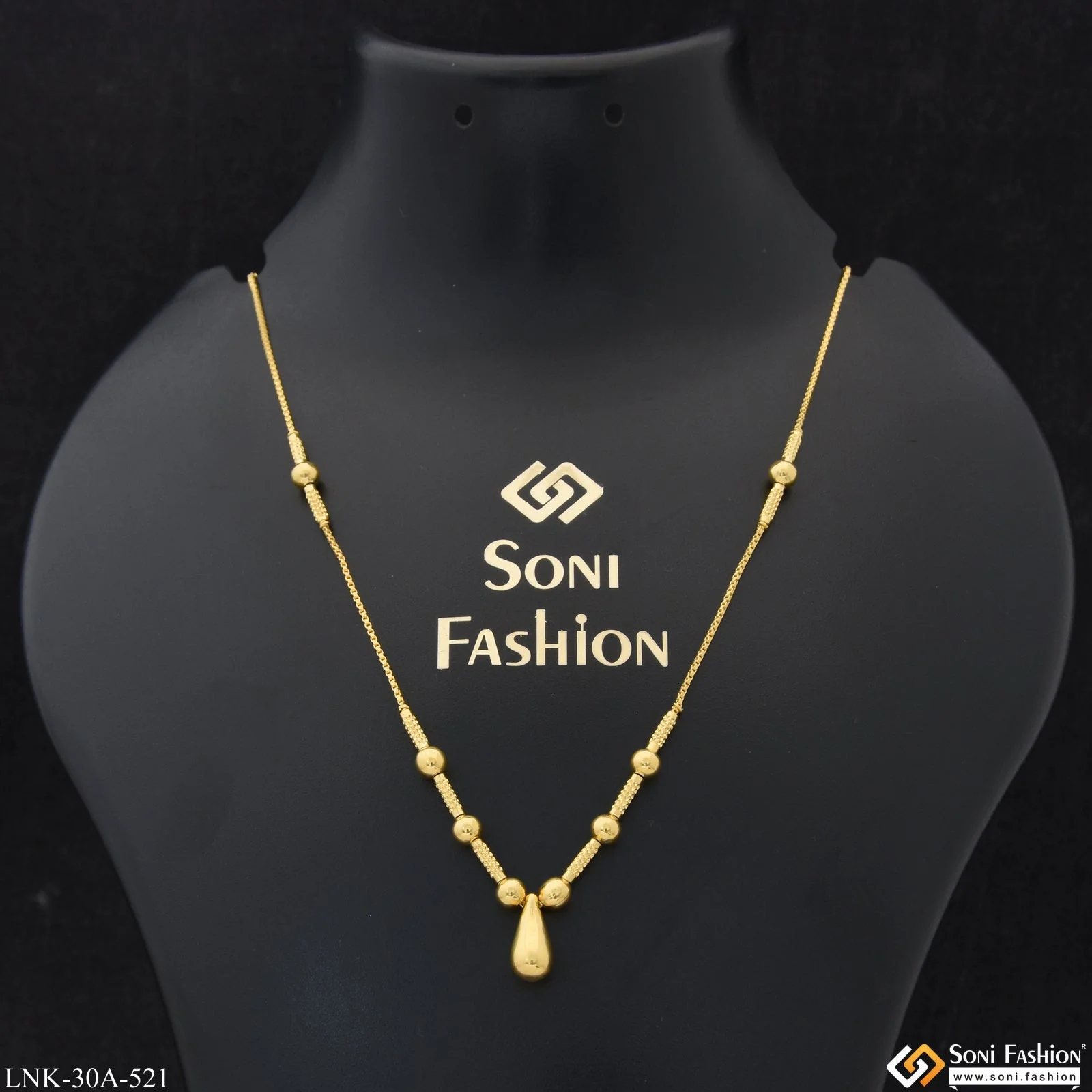 1 Gram Gold Plated Funky Design Necklace for Ladies - Style A521