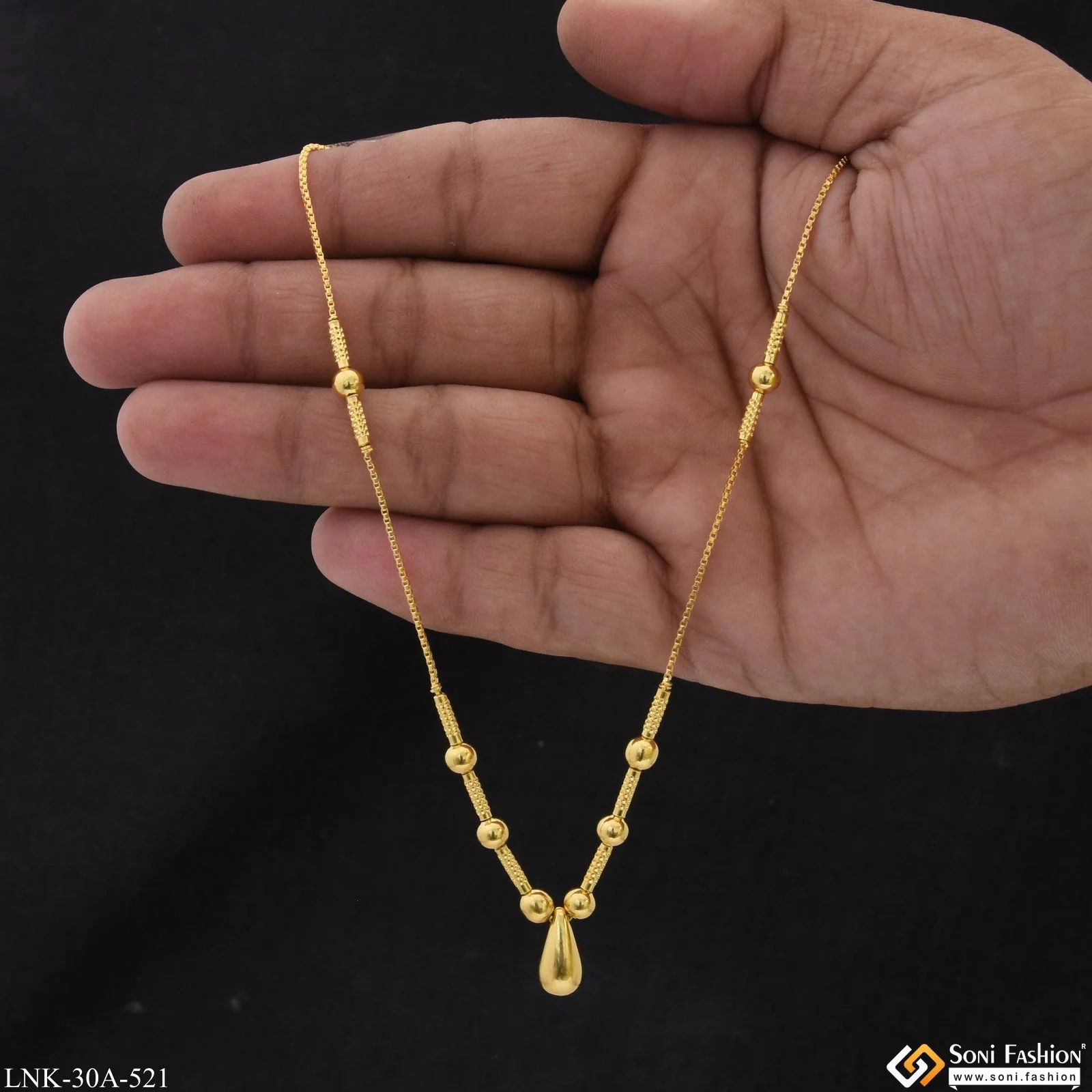 1 Gram Gold Plated Funky Design Necklace for Ladies - Style A521 - Image 4