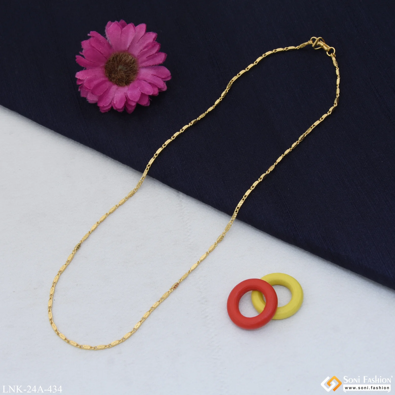 1 Gram Gold Plated Glamorous Design Latest Design Chain for Ladies - Style A434 - Image 5